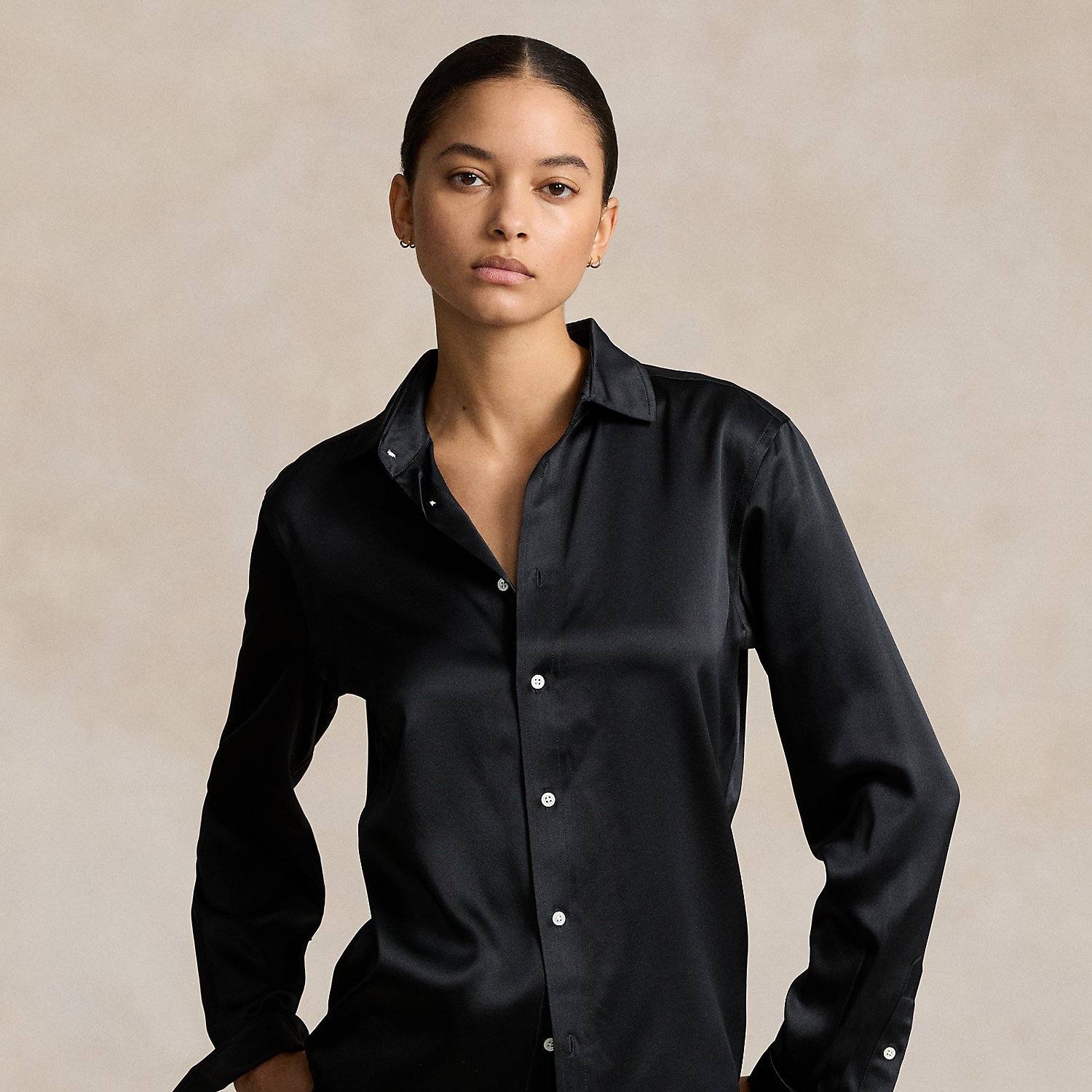Slim Fit Silk Shirt