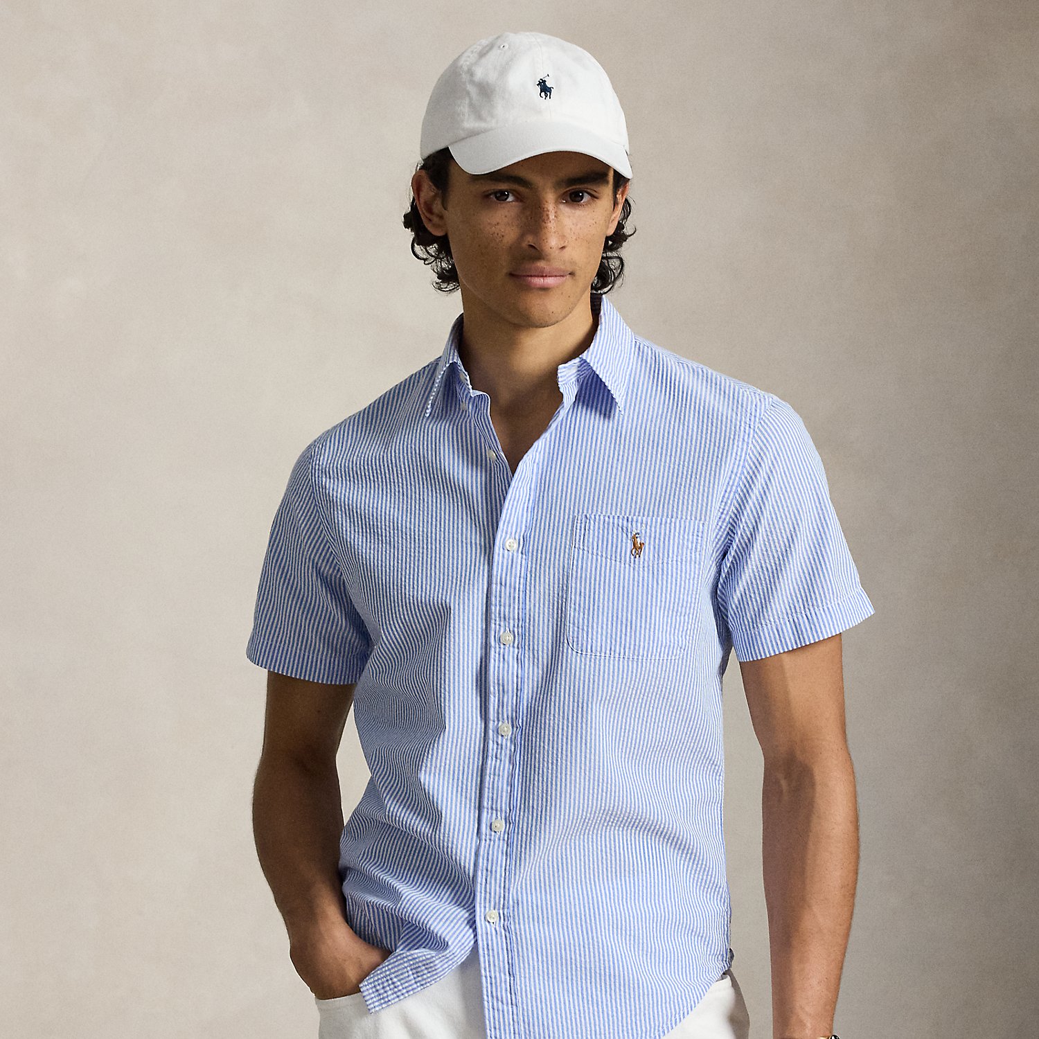RL Prepster Custom Fit Seersucker Shirt