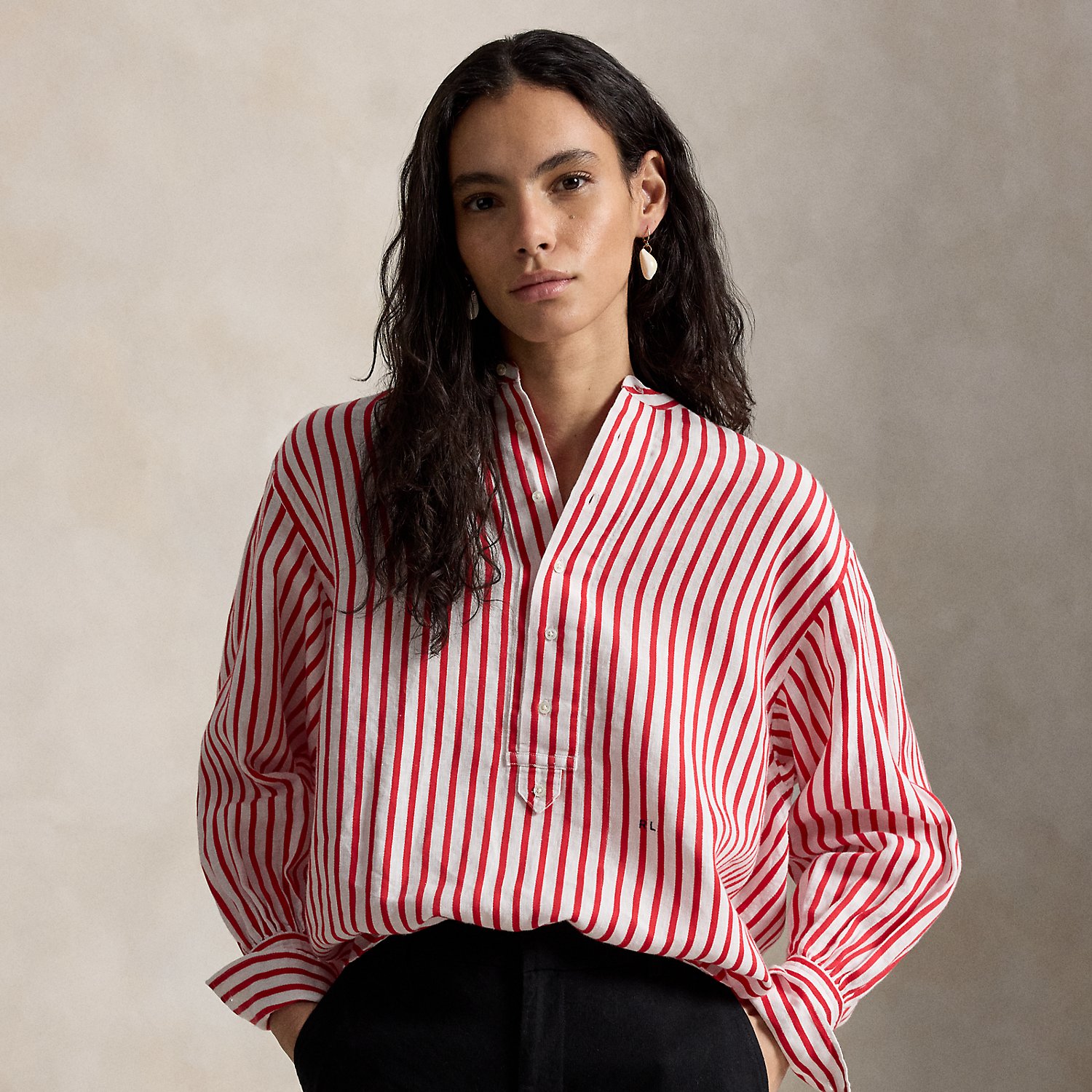 Striped Linen-Cotton Shirt