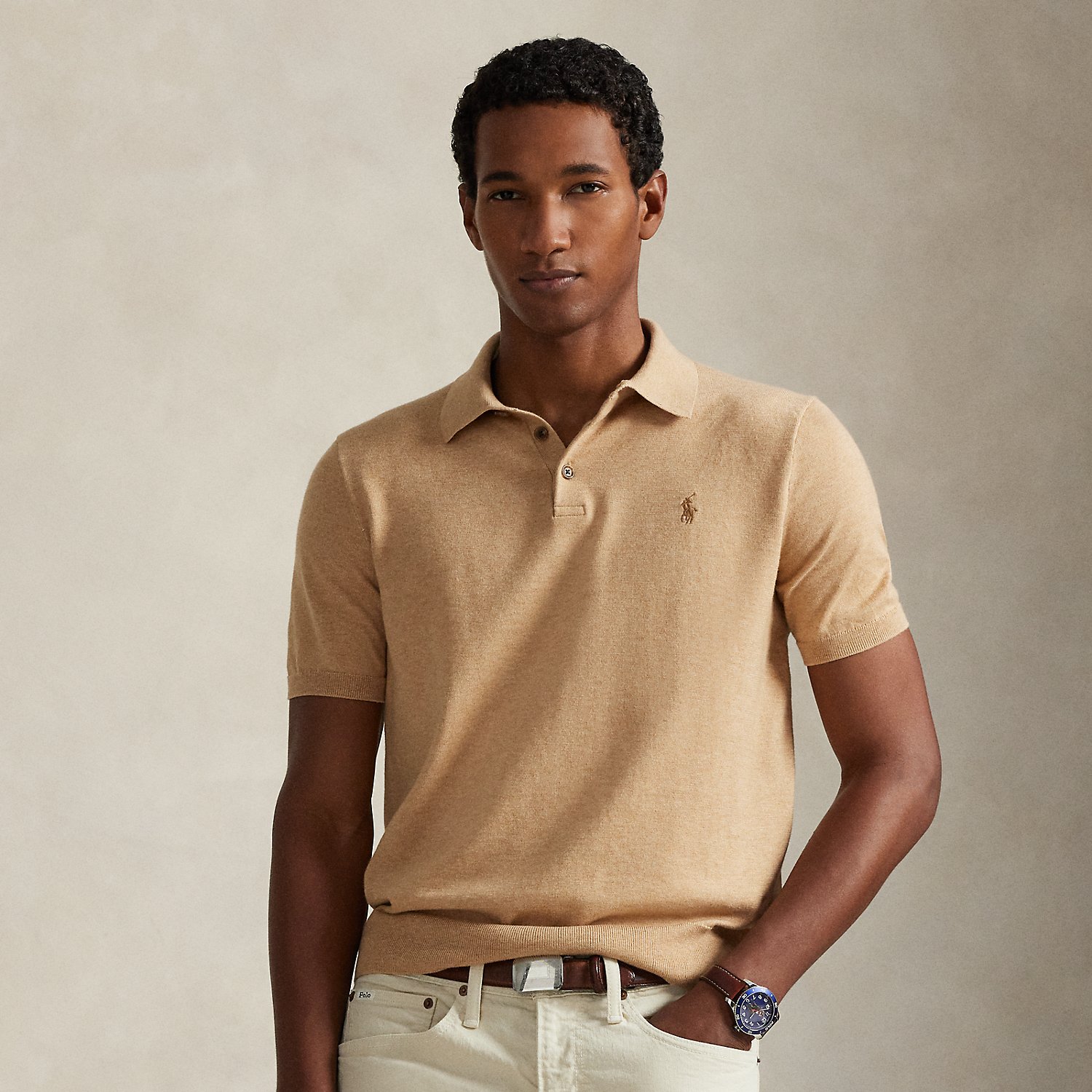 Cotton Polo-Collar Jumper