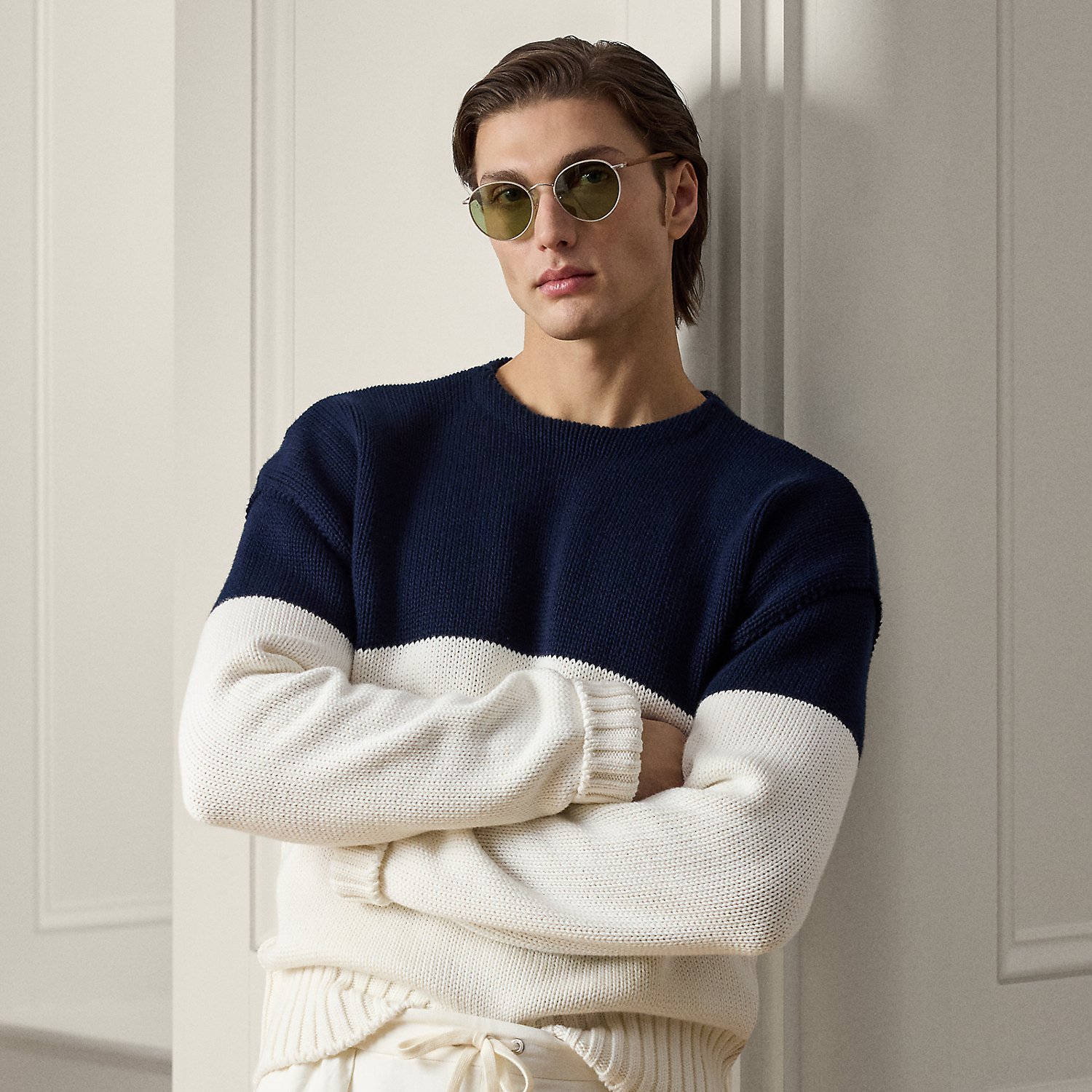Relaxed Fit Colour-Blocked Jumper
