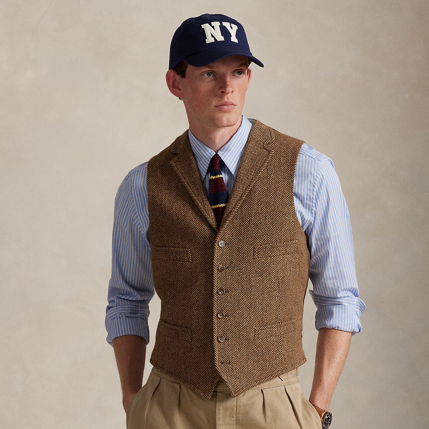 Wool Herringbone Waistcoat by Polo Ralph Lauren