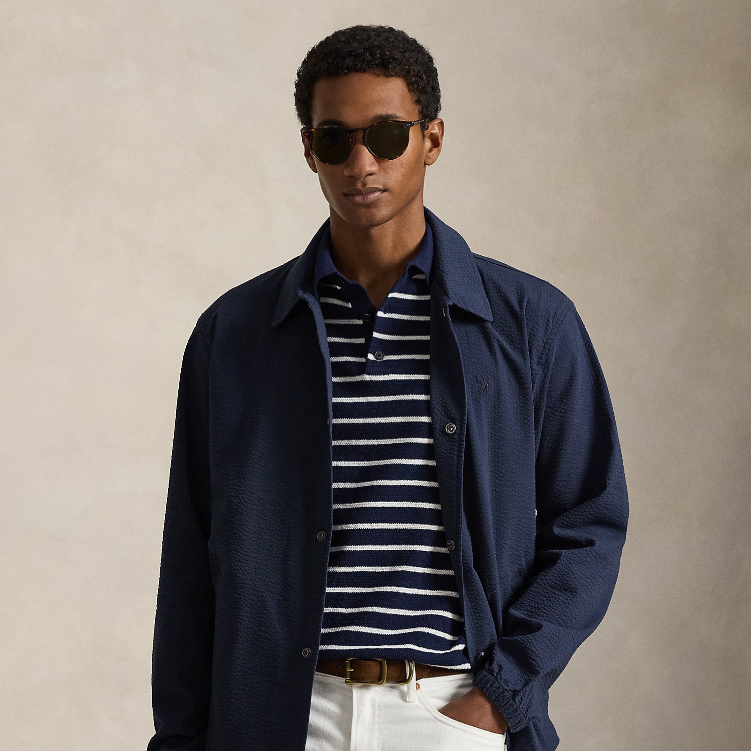 Seersucker Coach's Jacket