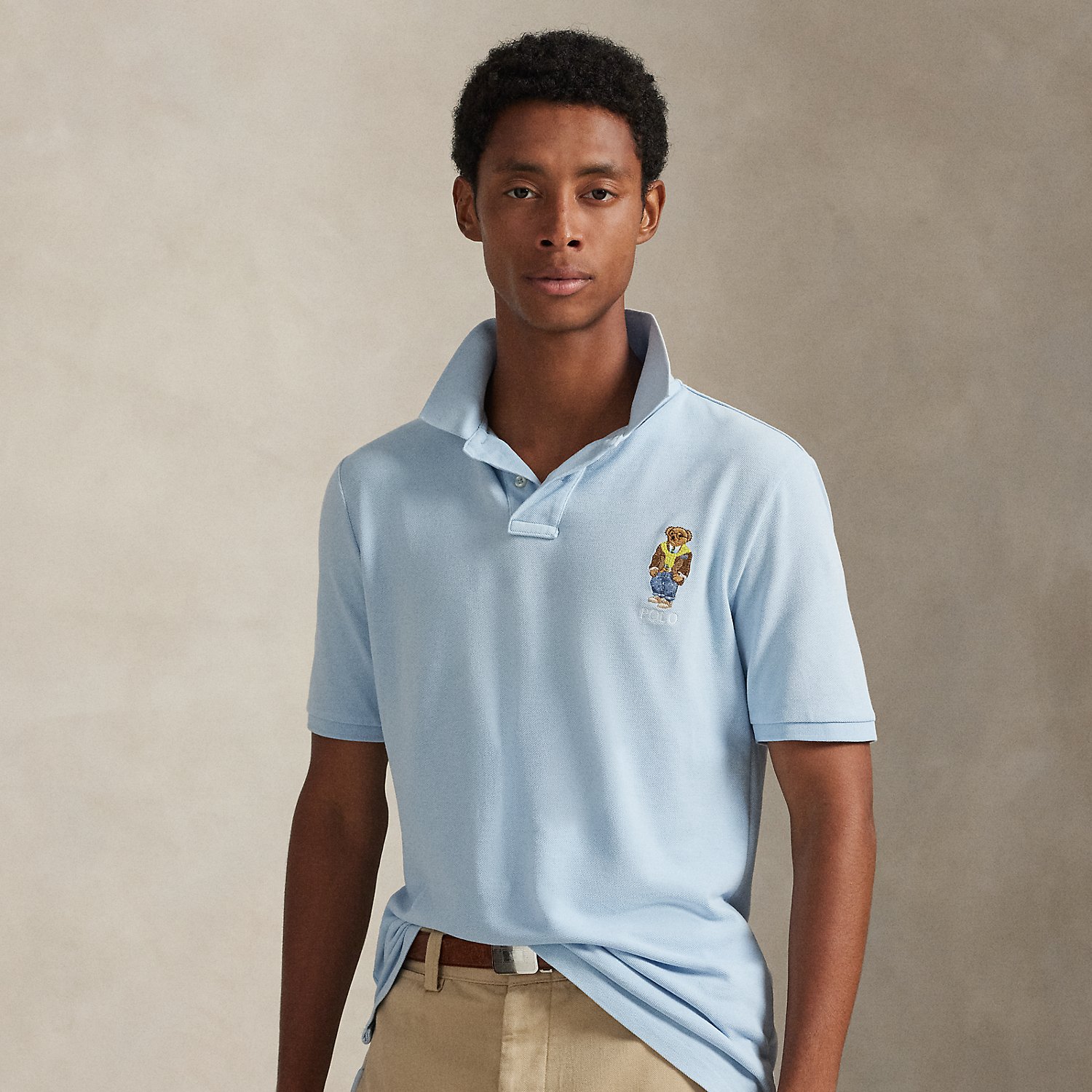 Custom Slim Polo Bear Mesh Polo Shirt