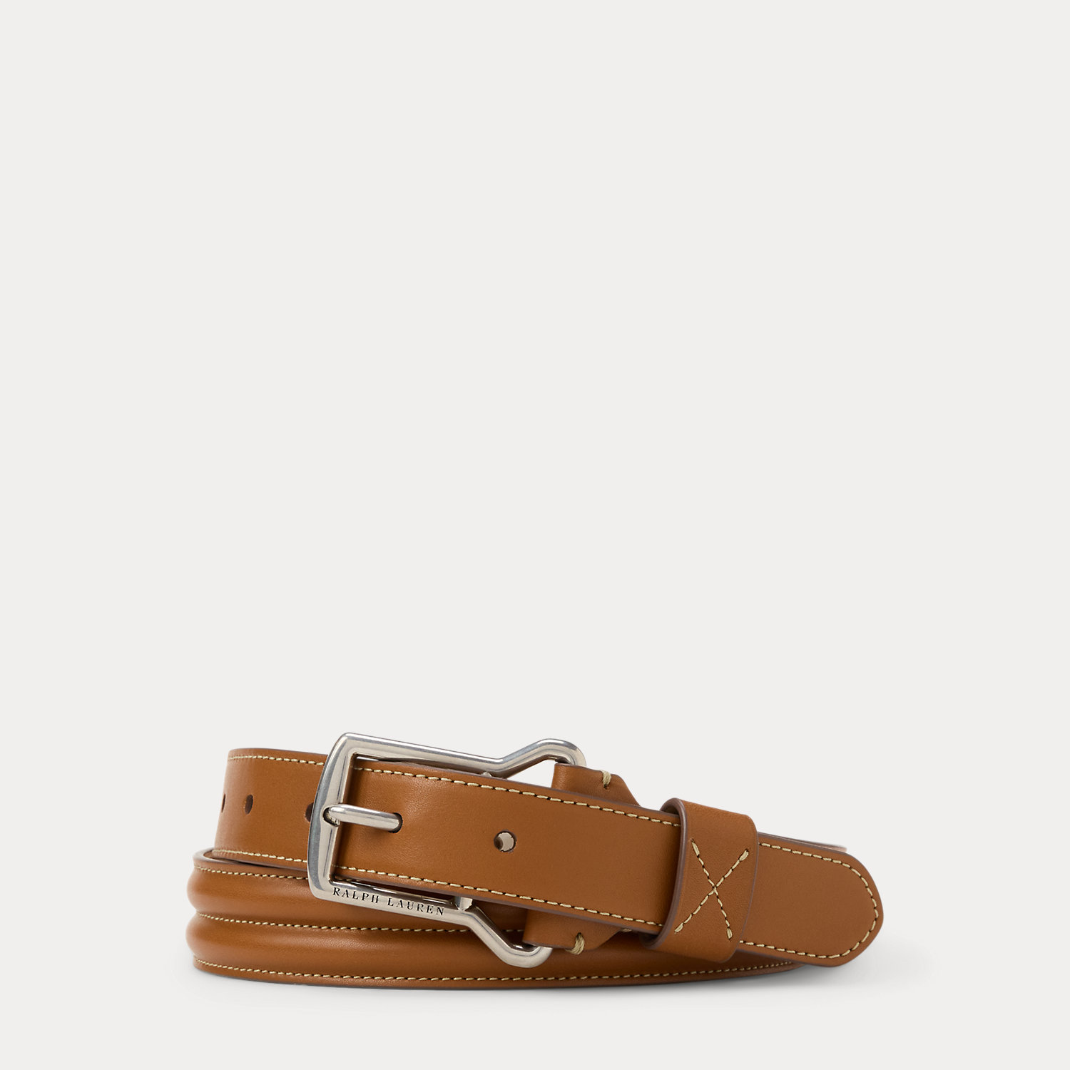 Channel-Quilted Calfskin Belt