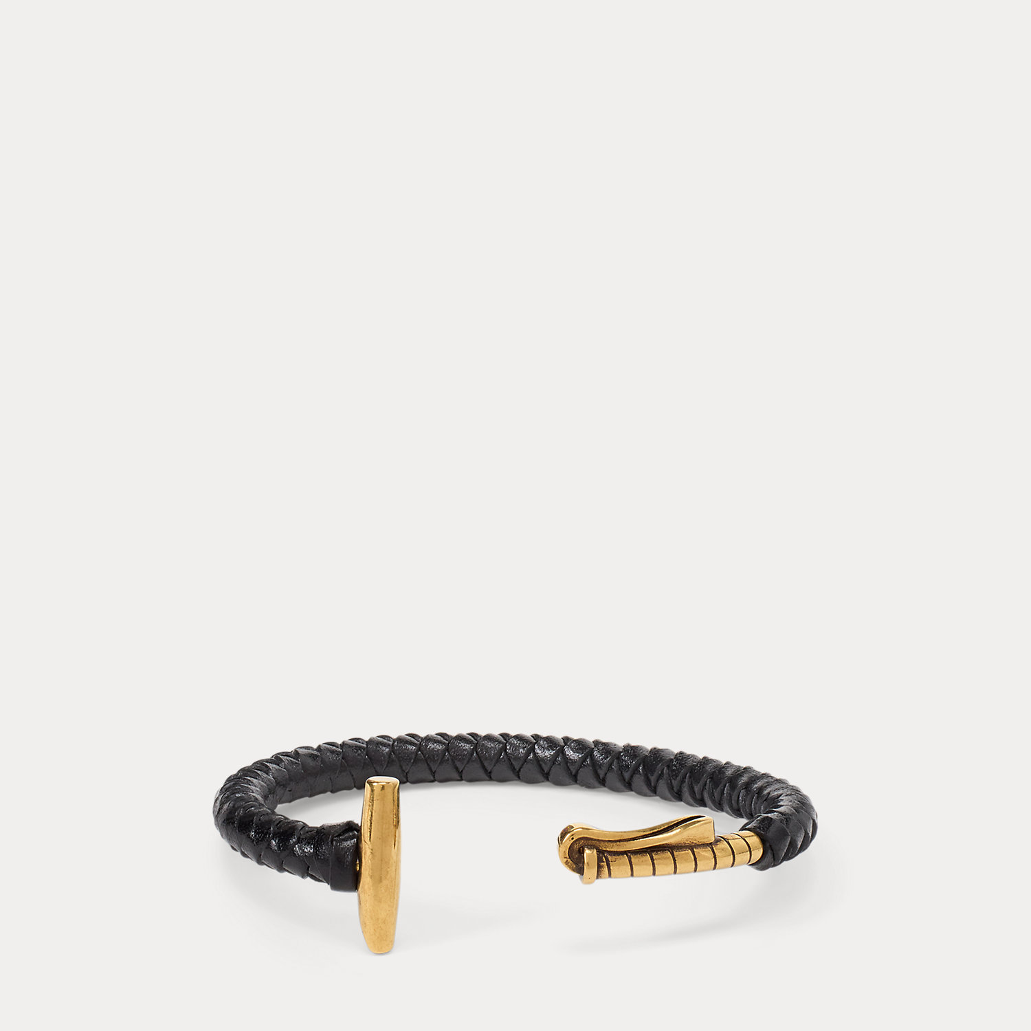 Braided Antiqued Brass Polo Mallet Cuff