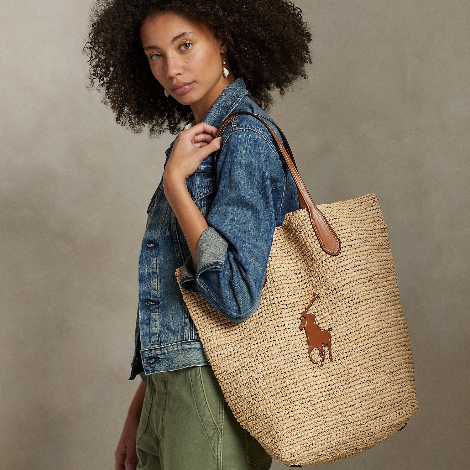 Big Pony Raffia Large Tote