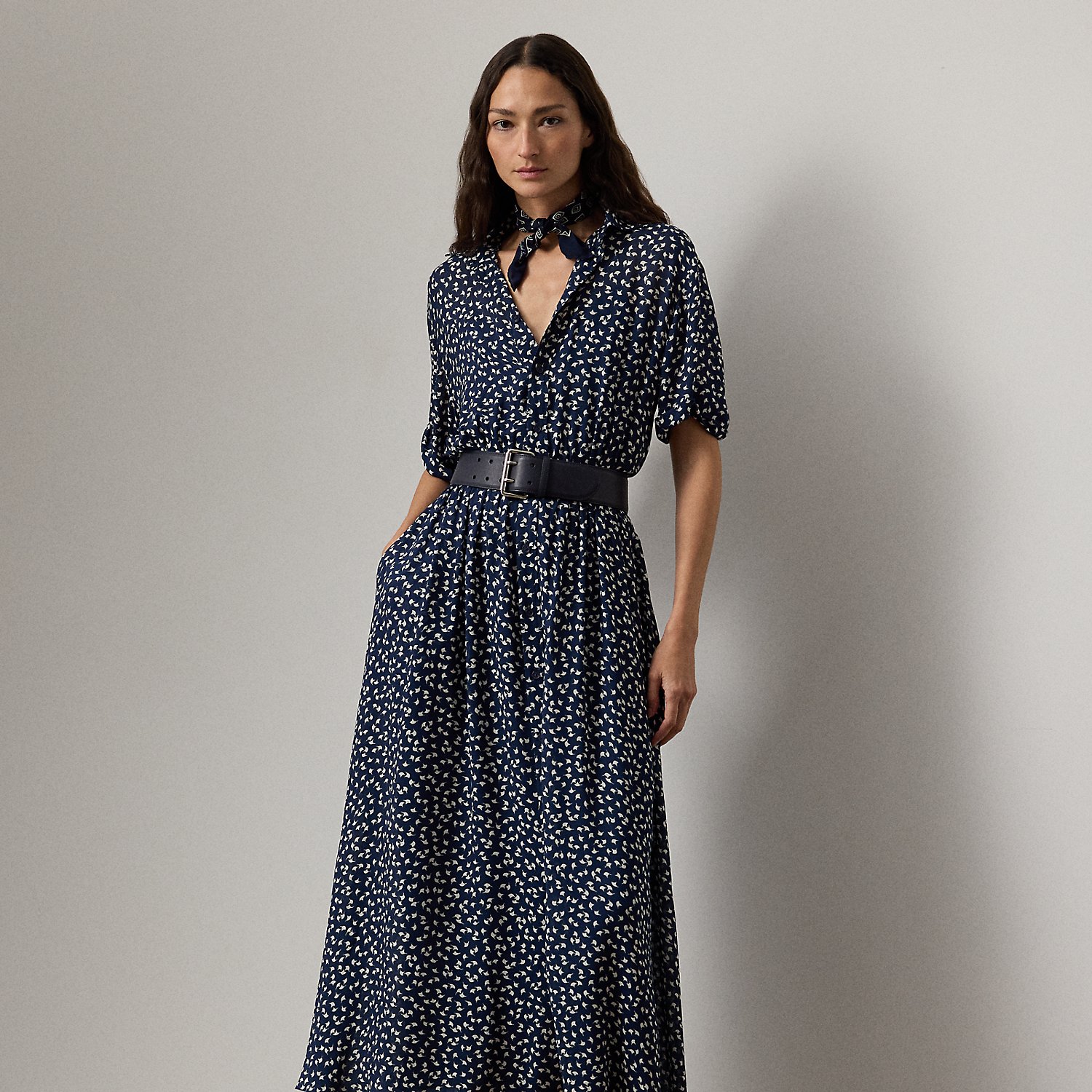 Sura Geo-Print Georgette Day Dress
