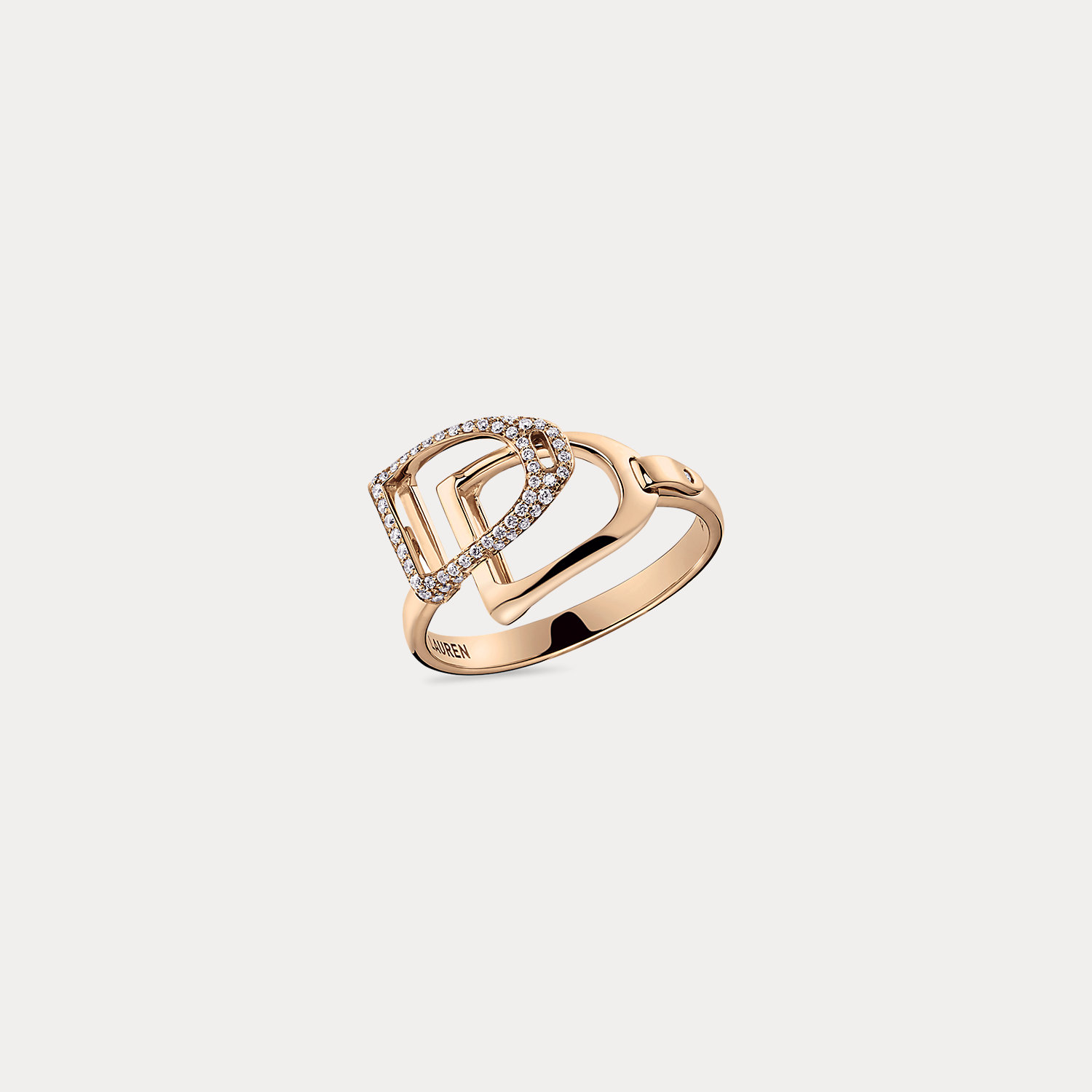 Pave Diamond Double-Stirrup Ring by Ralph Lauren
