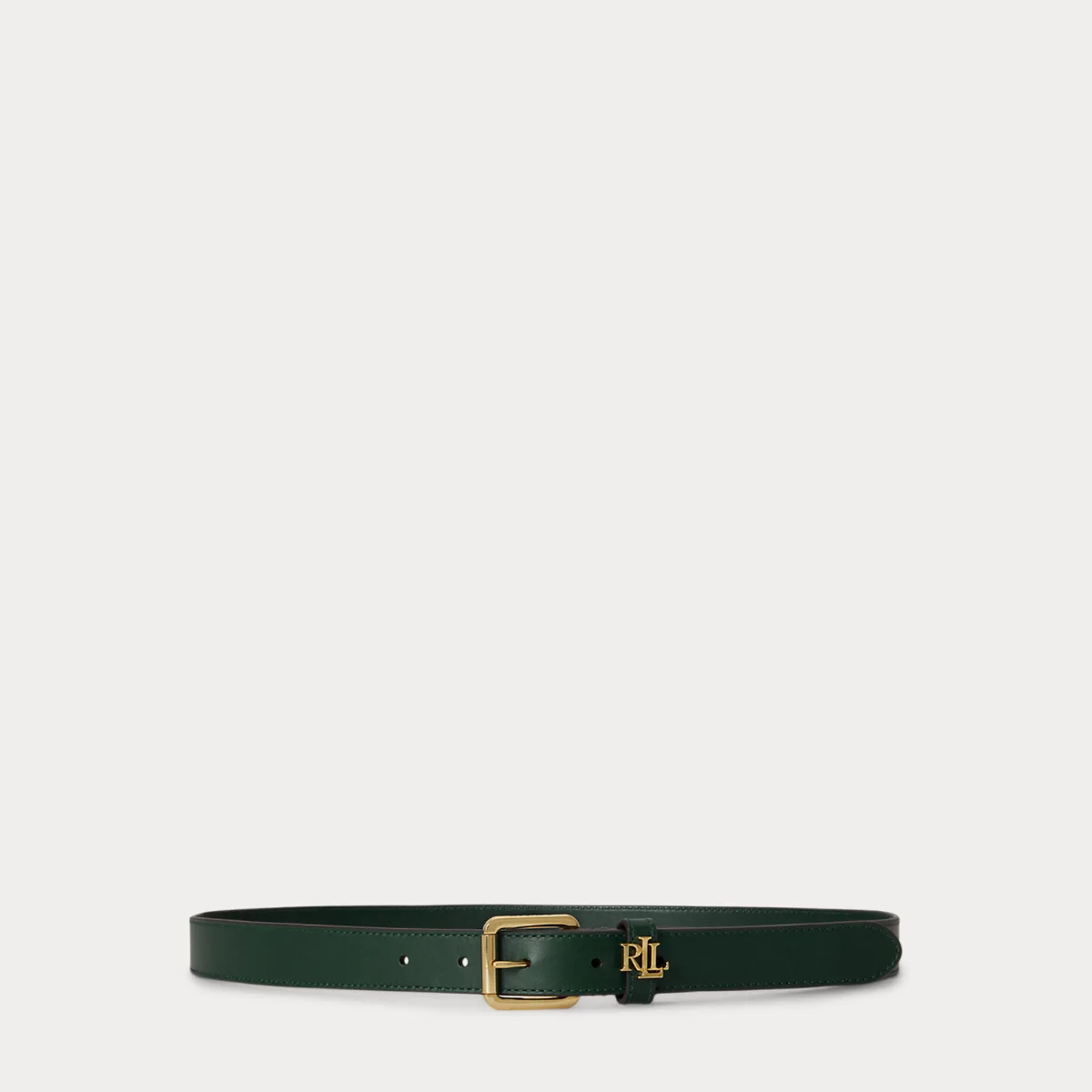 Logo-Keeper Skinny Leather Belt