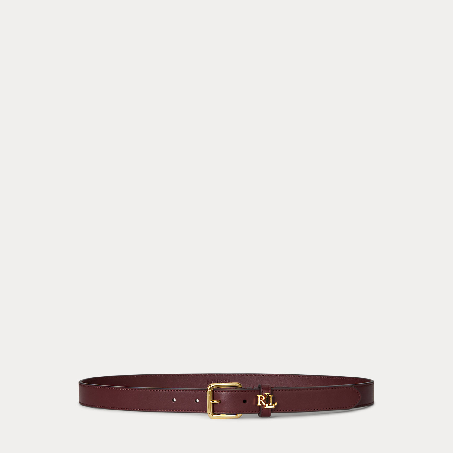 Logo-Keeper Skinny Leather Belt