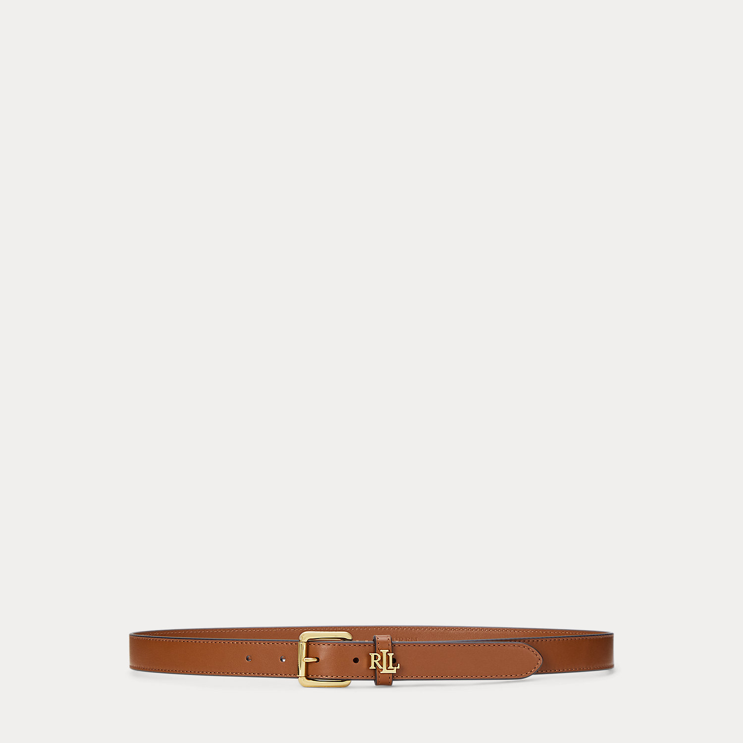 Logo-Keeper Skinny Leather Belt