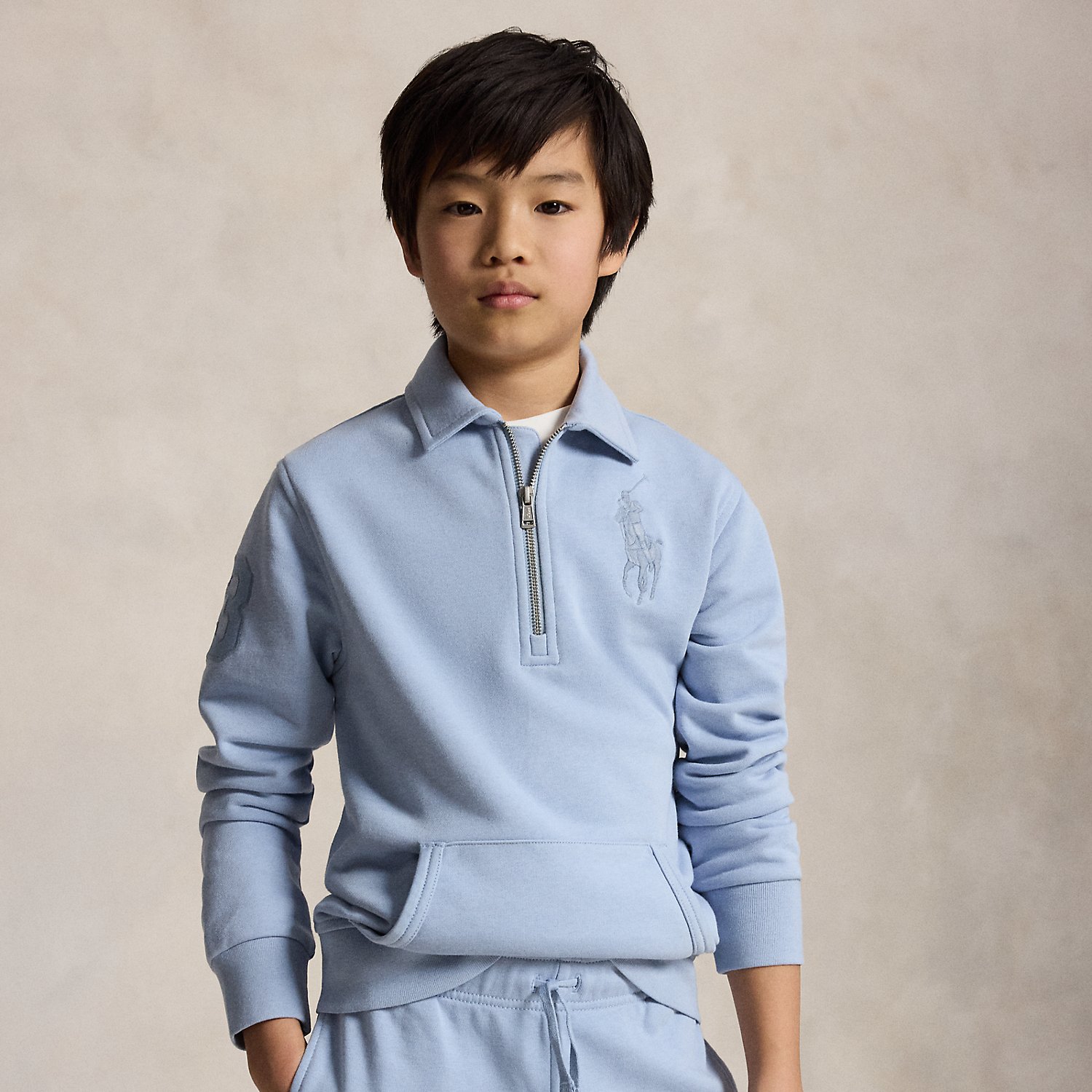 Big Pony Terry Collared Sweatshirt