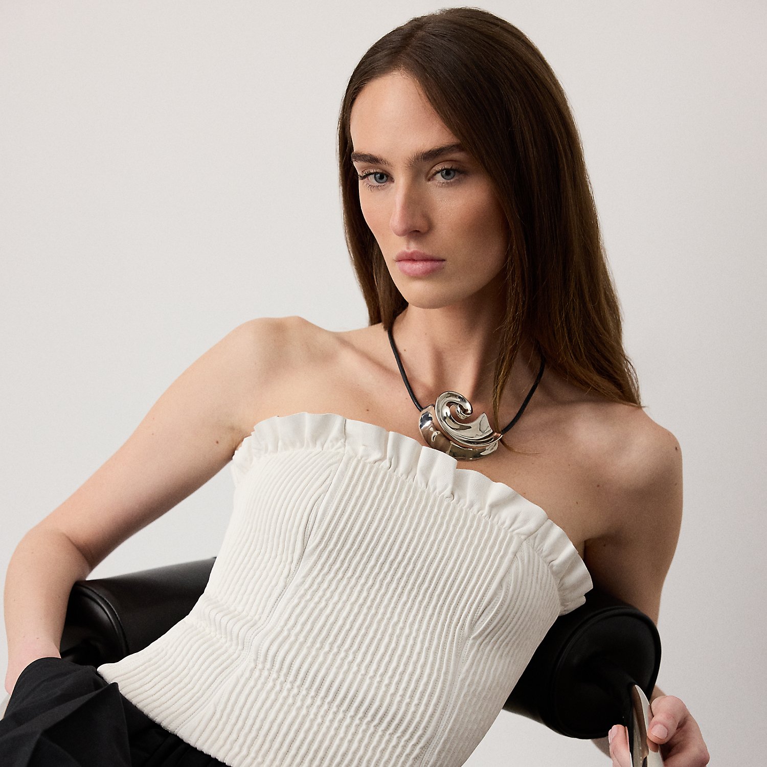 Fisher Lambskin Bustier by Ralph Lauren Collection