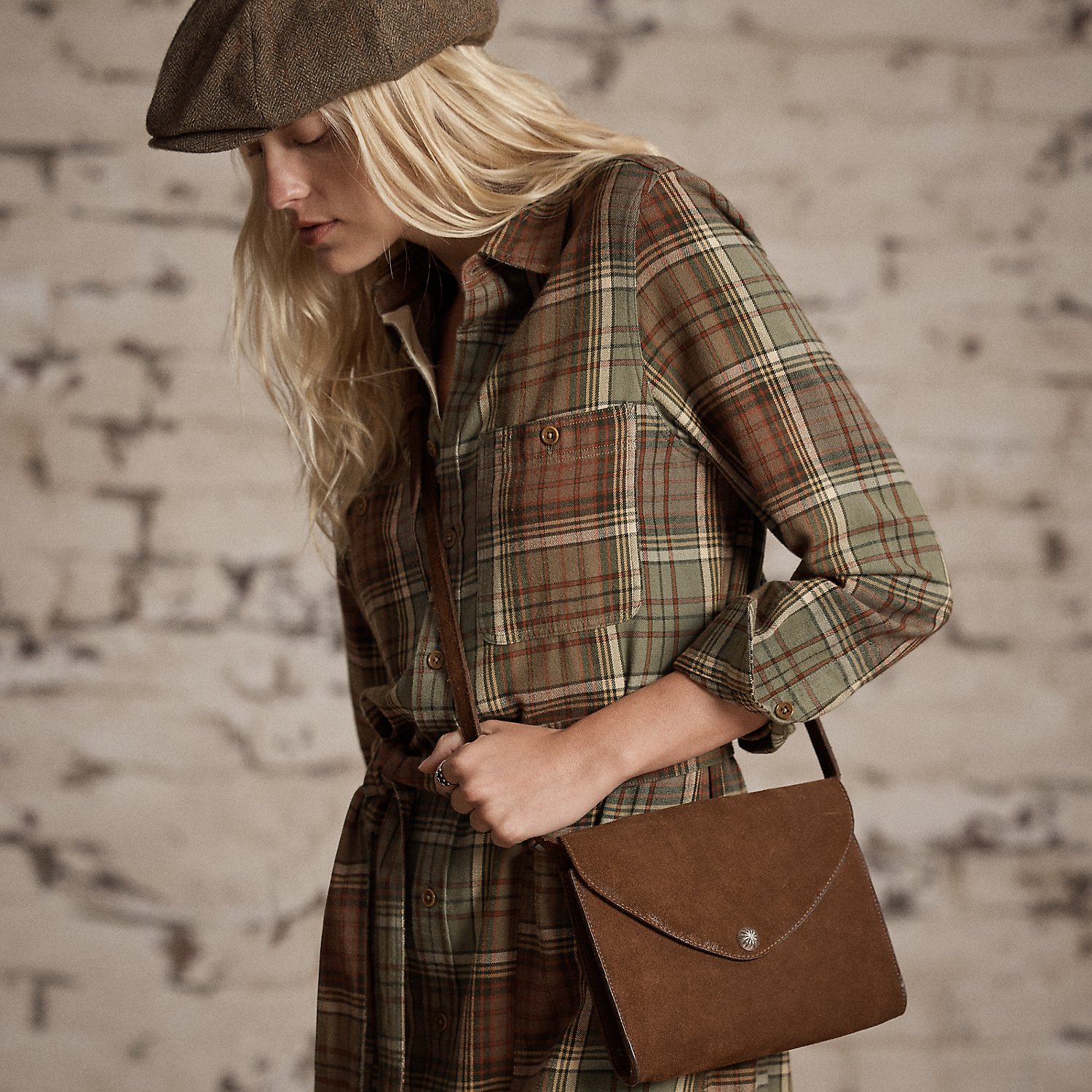 Roughout Suede Crossbody Bag