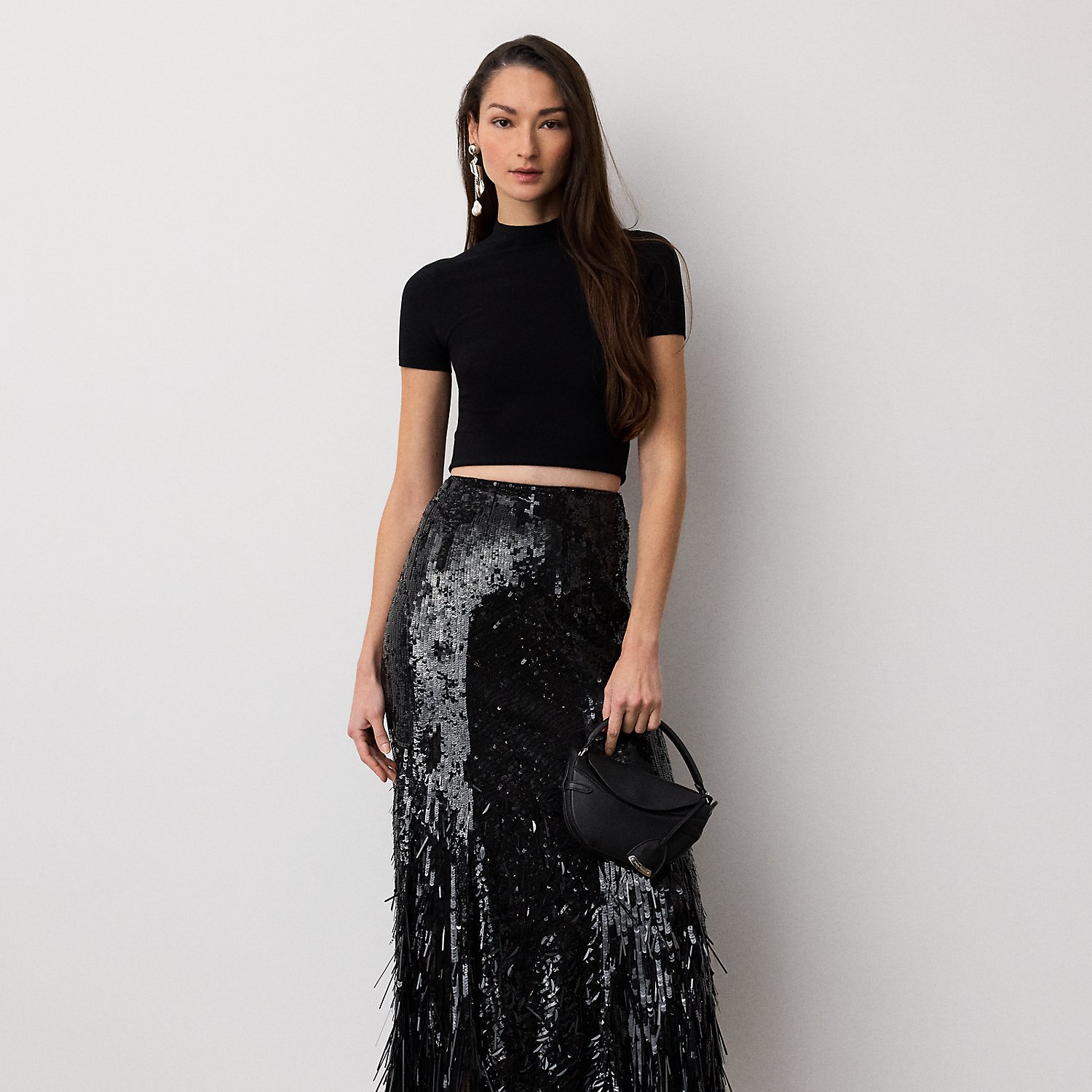 Milani Embellished Tulle Skirt by Ralph Lauren Collection