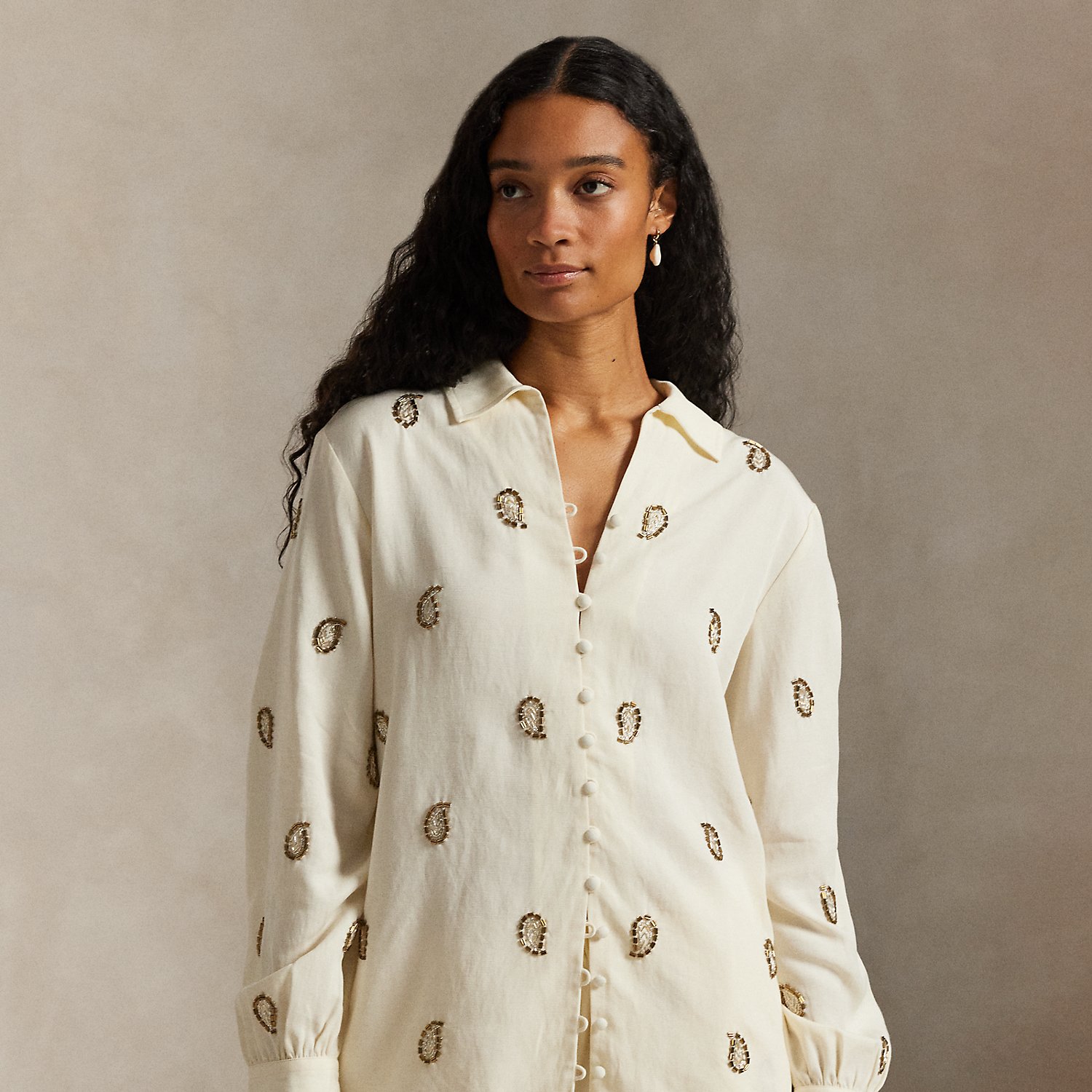 Beaded Paisley Top by Polo Ralph Lauren