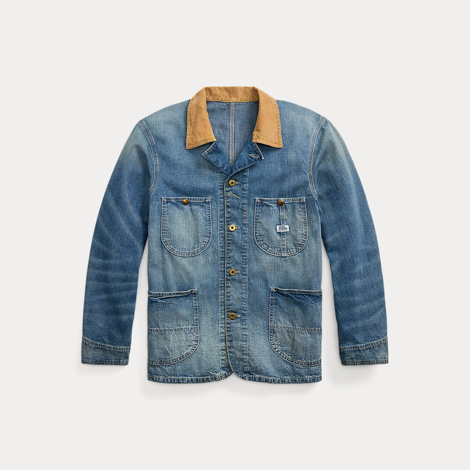 Corduroy-Collar Indigo Denim Jacket by Ralph Lauren RRL