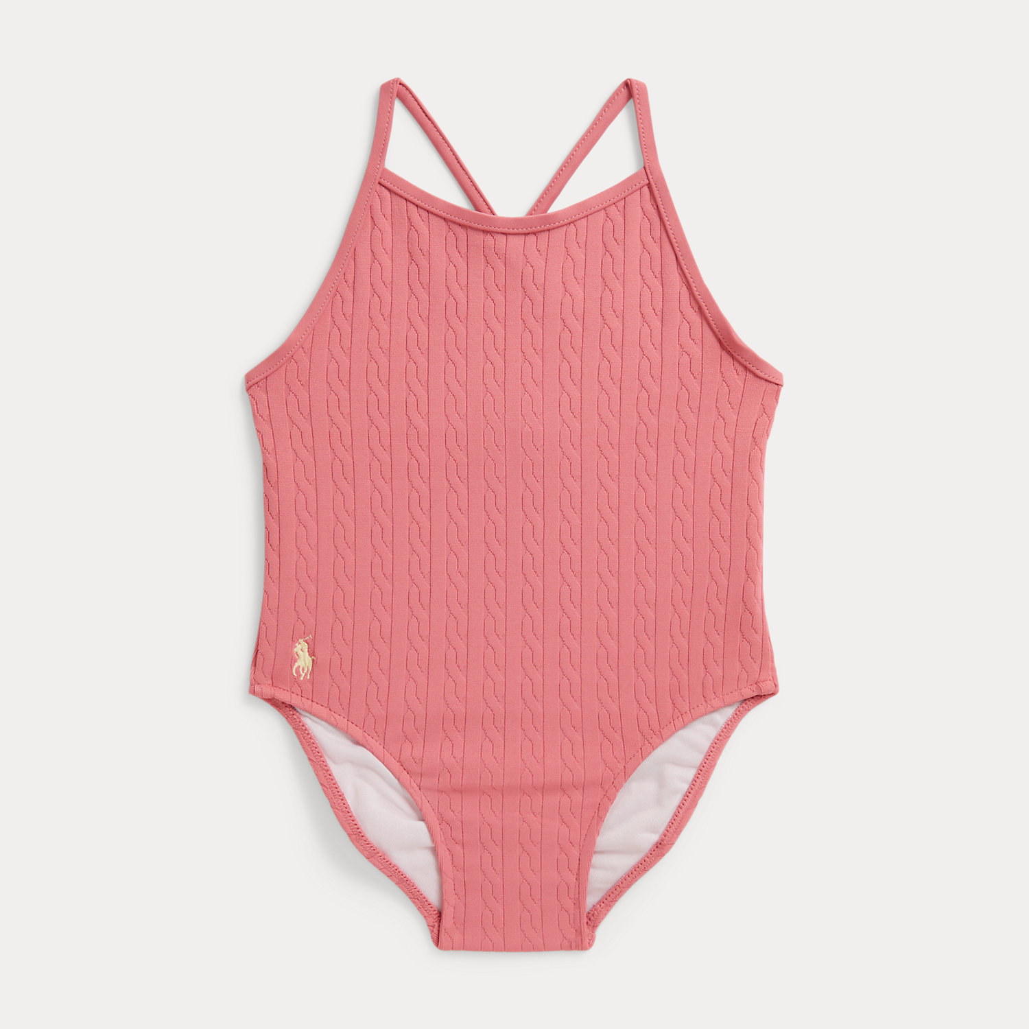 Mini-Cable Jacquard One-Piece Swimsuit by Ralph Lauren