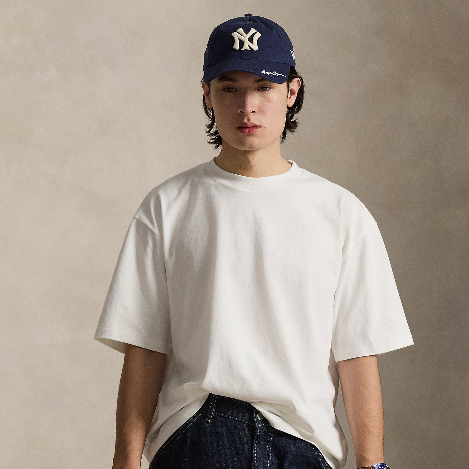 Relaxed Fit Sueded Jersey T-Shirt