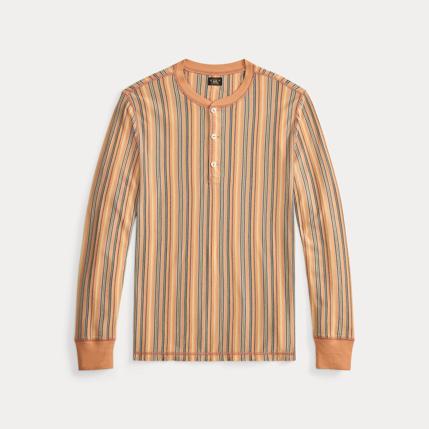 Striped Jacquard Henley Shirt