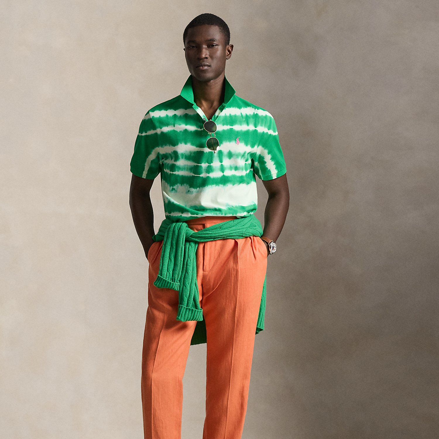 Pleated Linen Suit Trouser by Polo Ralph Lauren