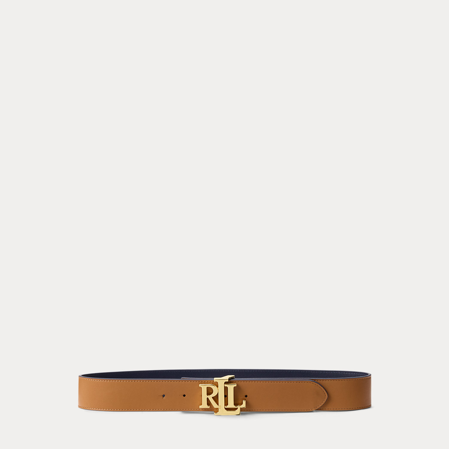 Reversible Wide Leather Logo Belt