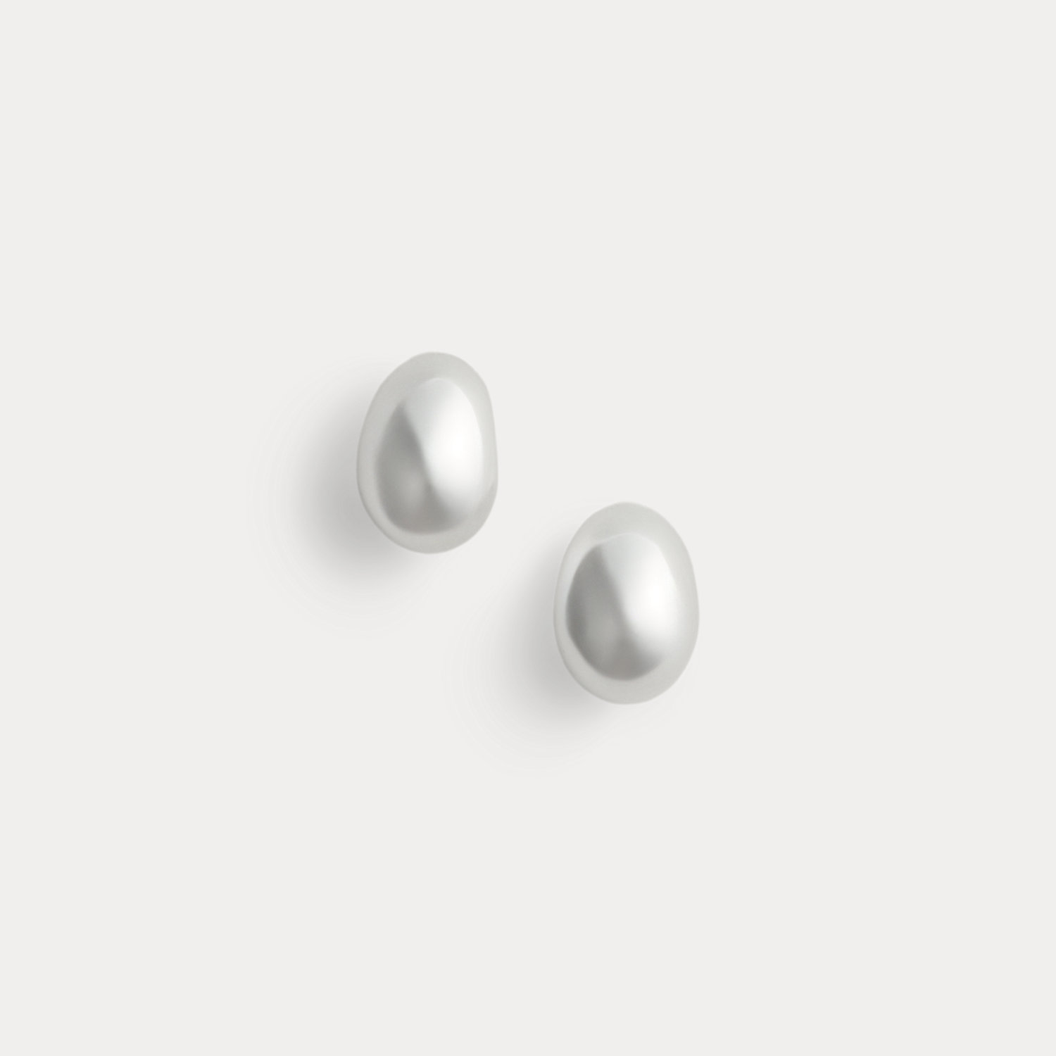 Silver-Plated Sculptural Studs