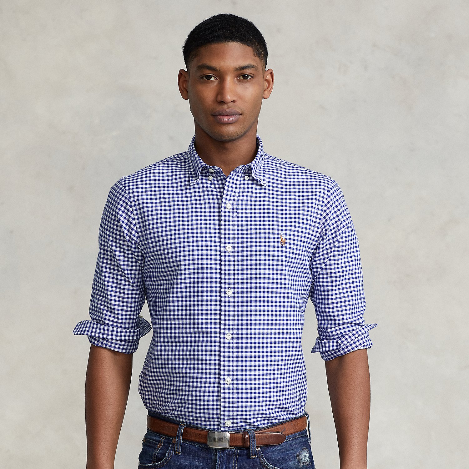 Slim Fit Gingham Oxford Shirt