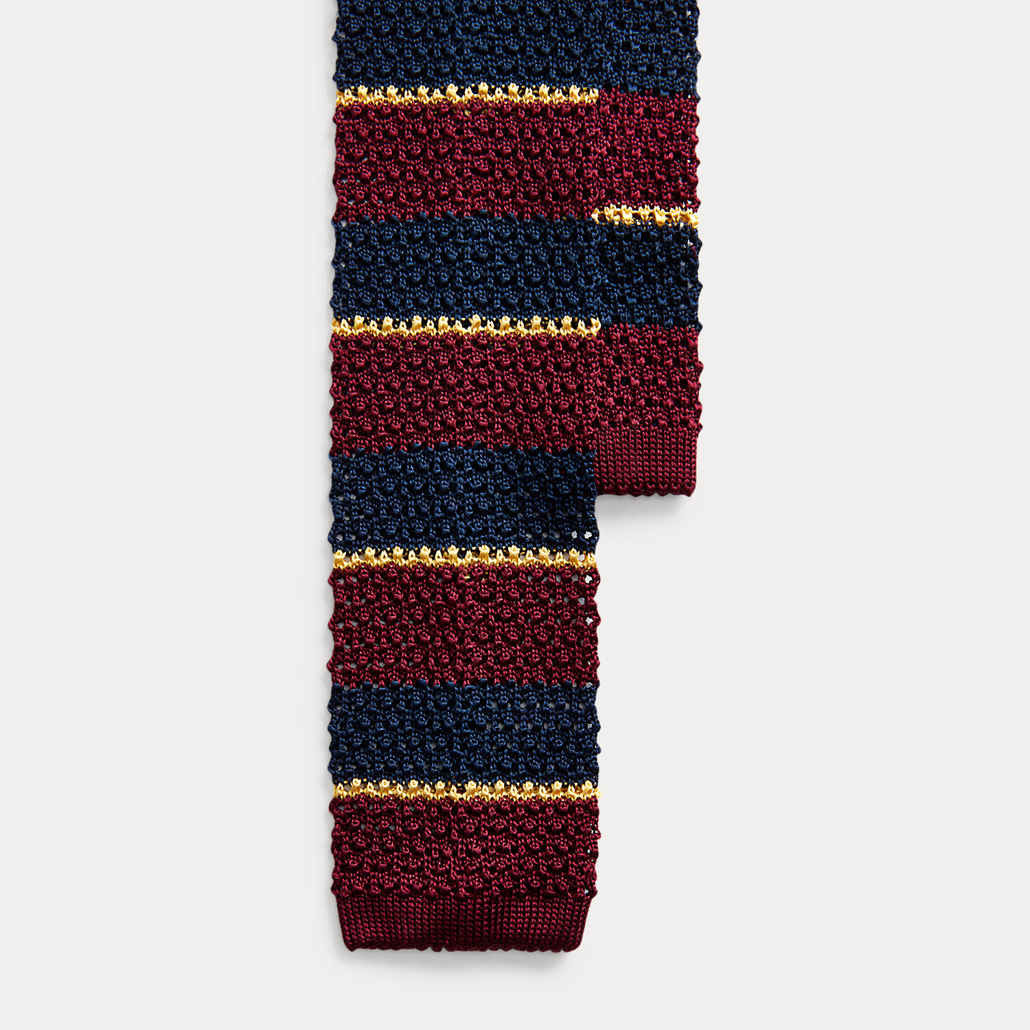Striped Knit Silk Tie