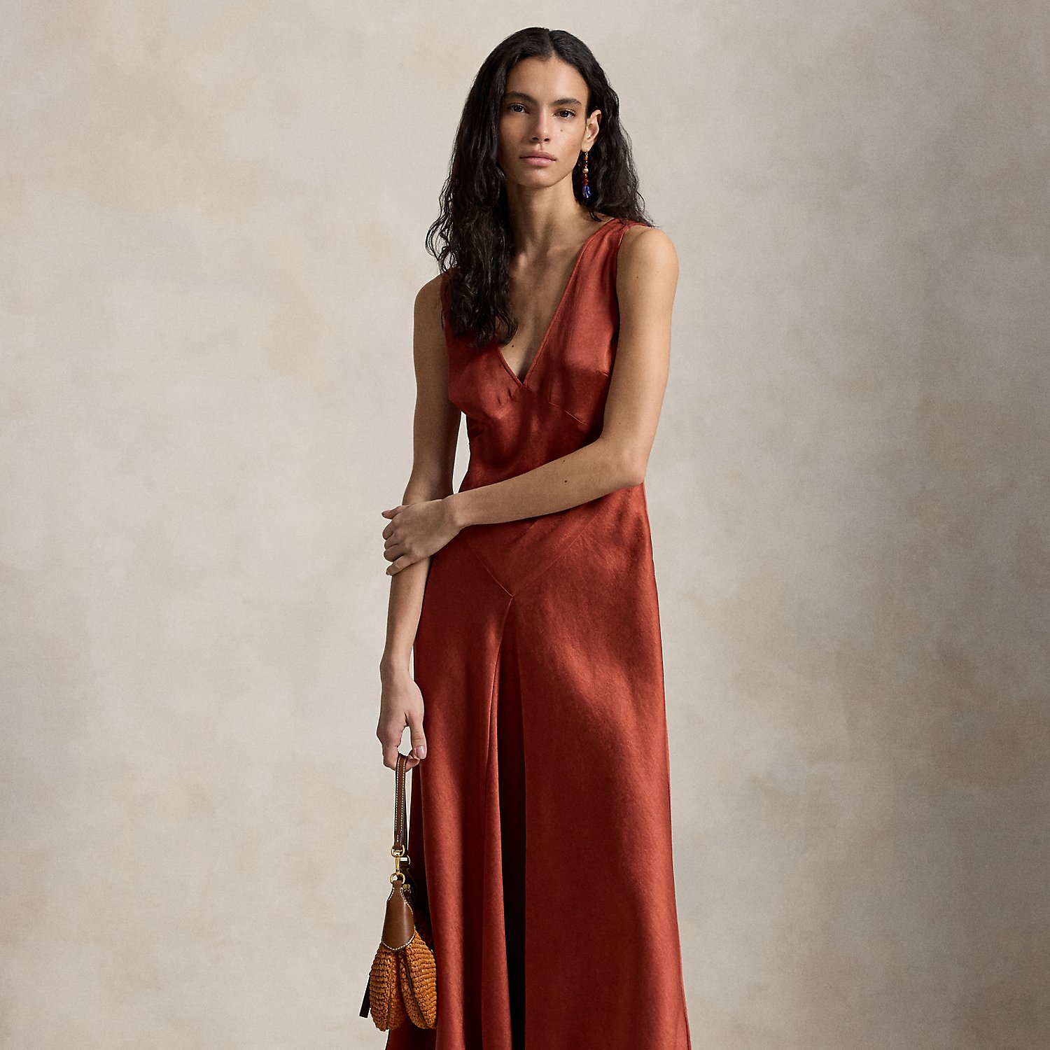 Satin Panelled Dress