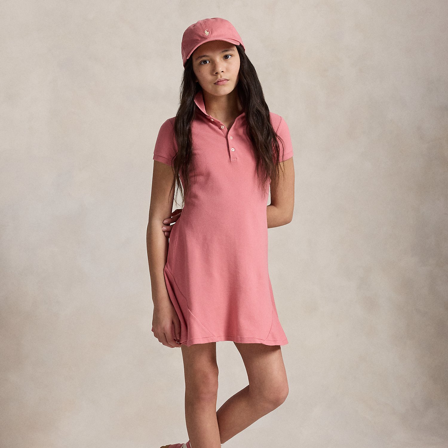 Stretch Mesh Polo Dress by Ralph Lauren
