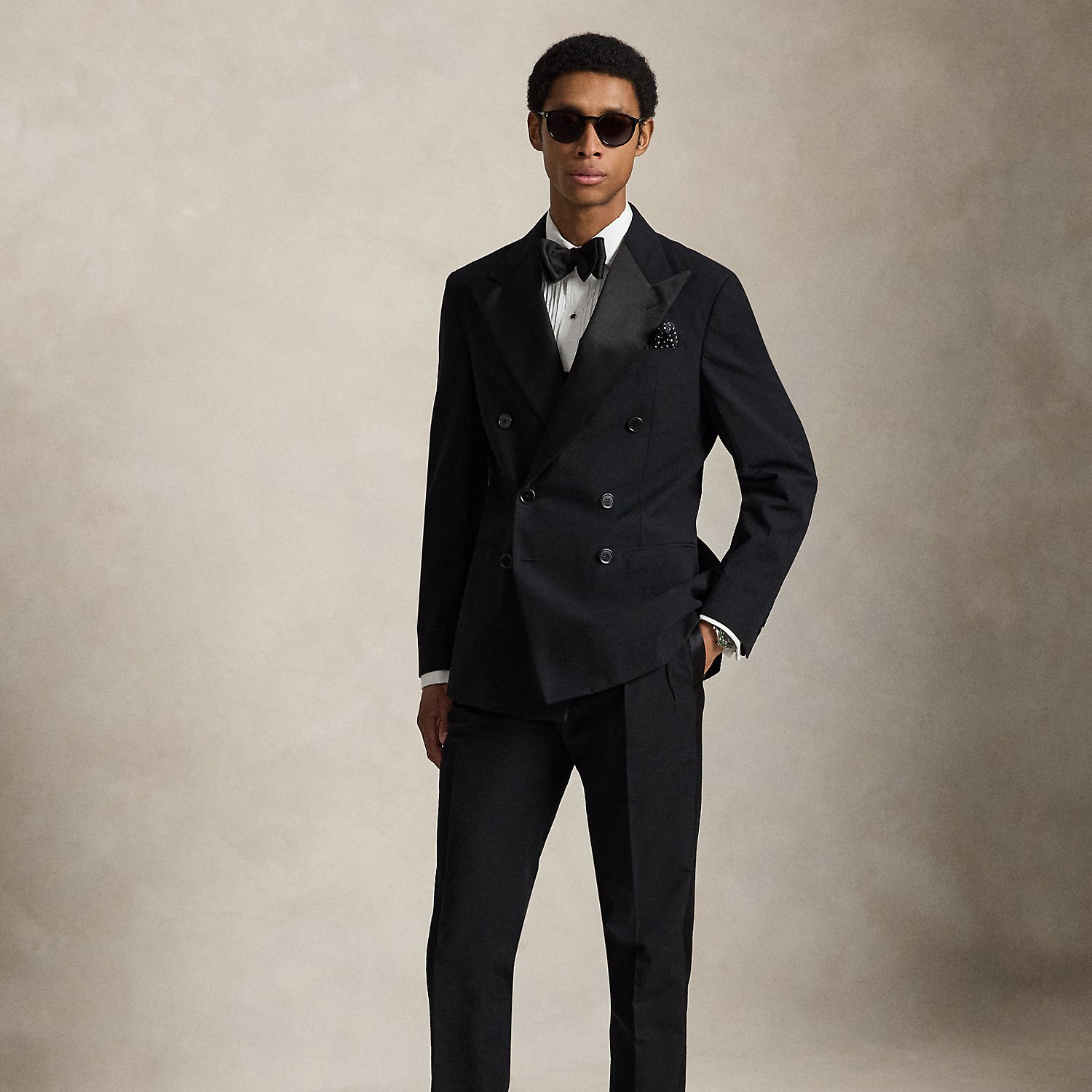 Pleated Seersucker Tuxedo Trousers by Polo Ralph Lauren