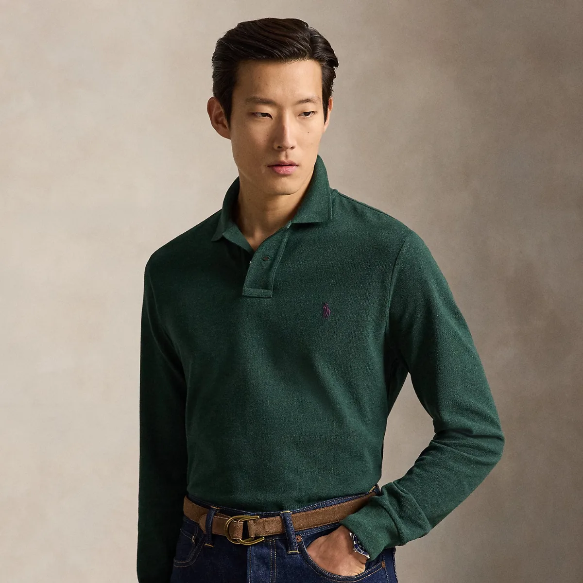 Custom Slim Fit Mesh Polo Shirt
