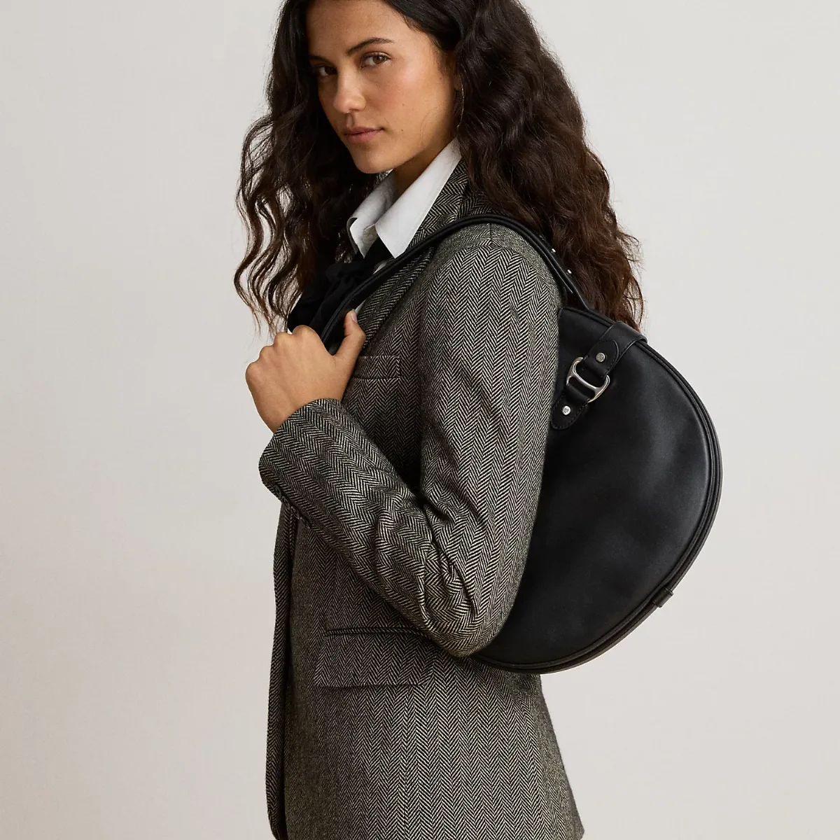 Leather Large Tasha Shoulder Bag
