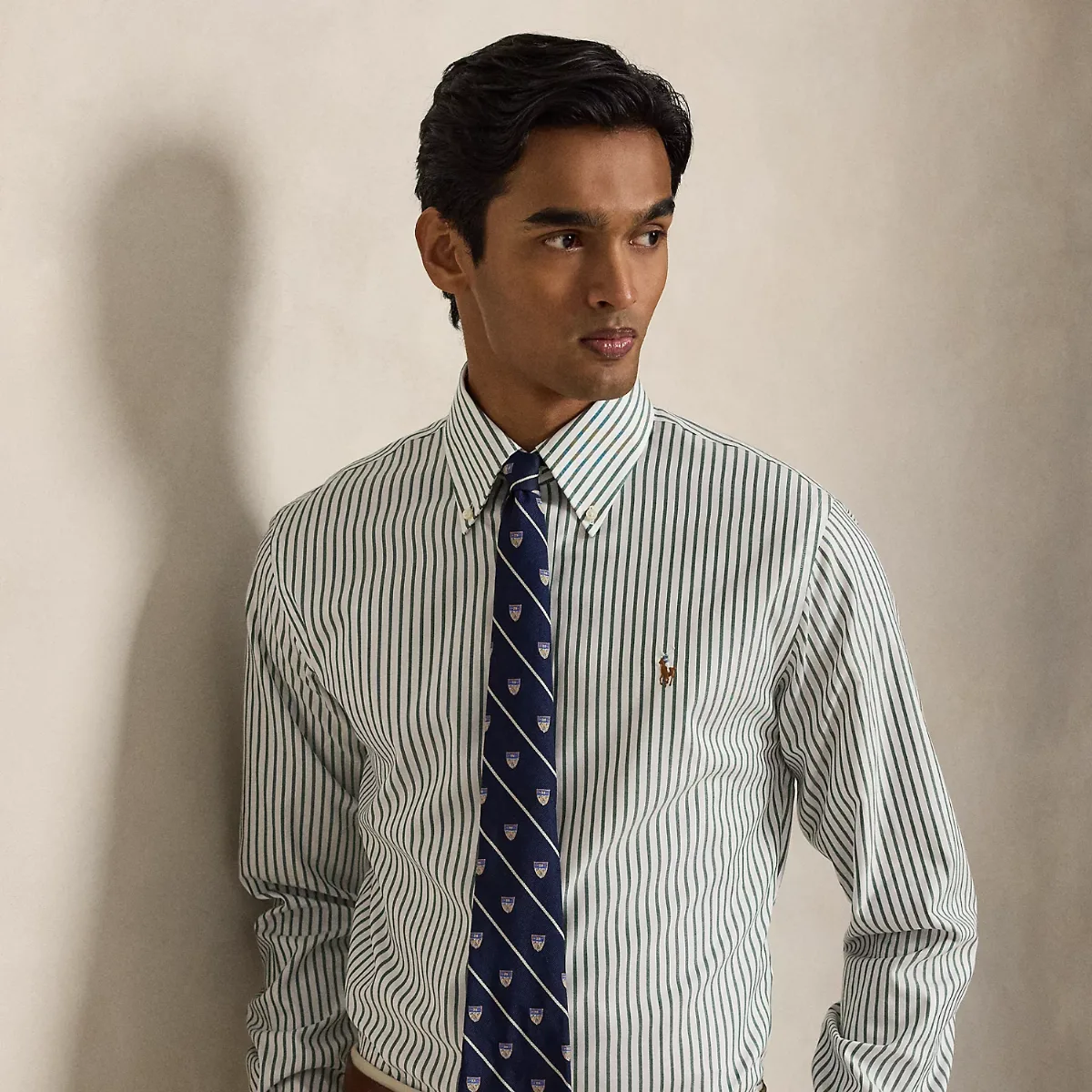 Custom Fit Striped Pinpoint Oxford Shirt