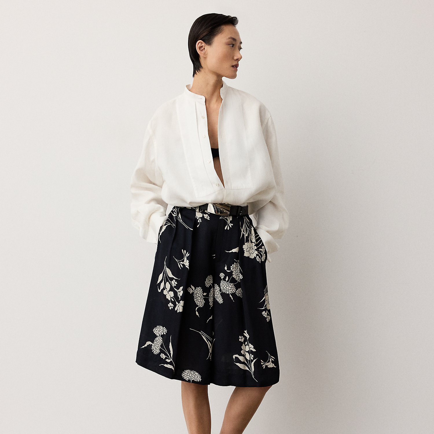 Averey Floral Satin Shorts
