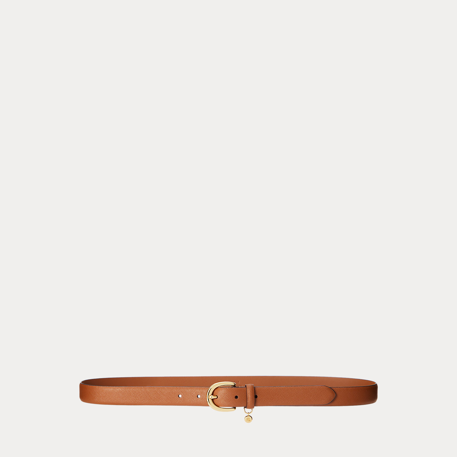 Charm Crosshatch Leather Belt