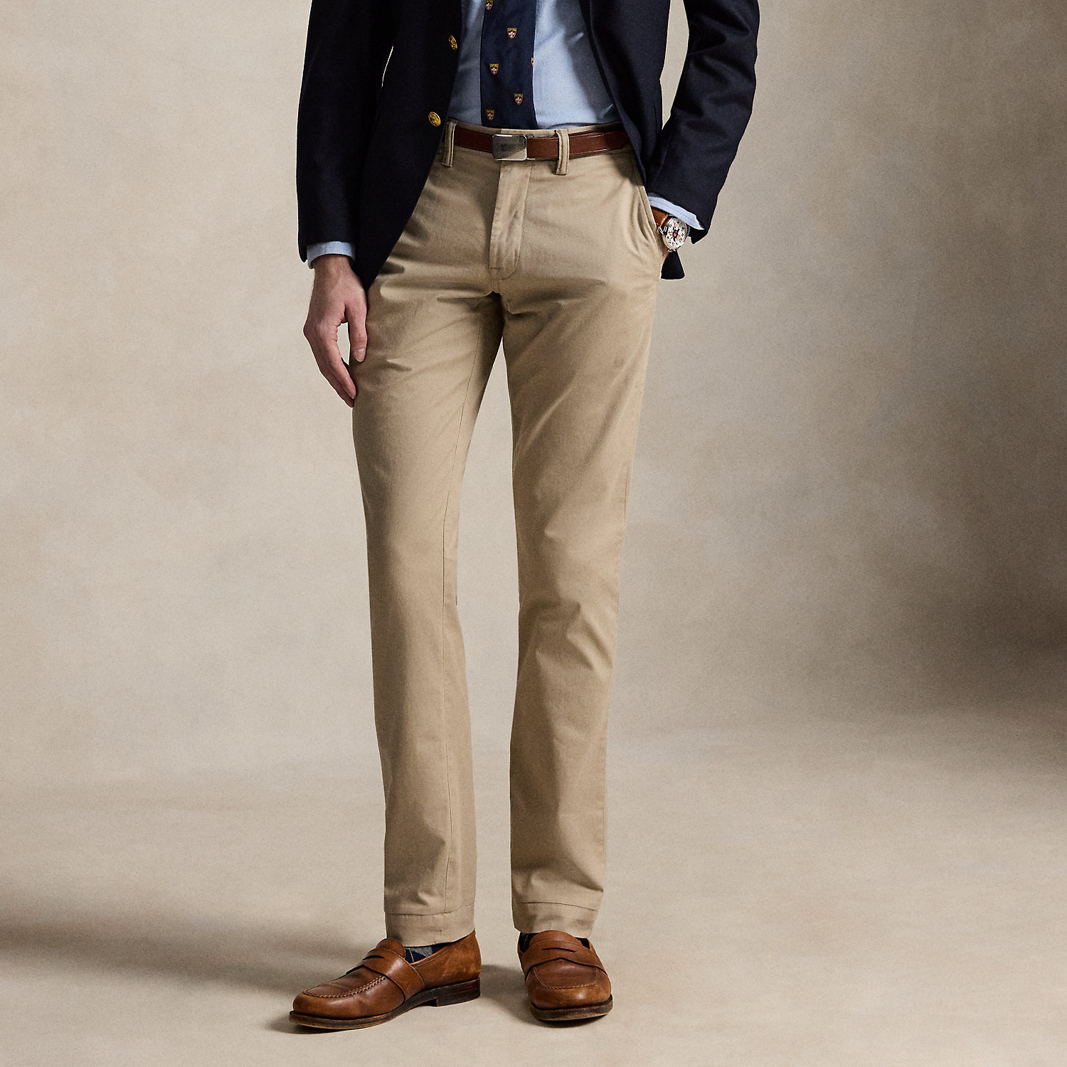 Washed Stretch Slim Fit Chino Trouser