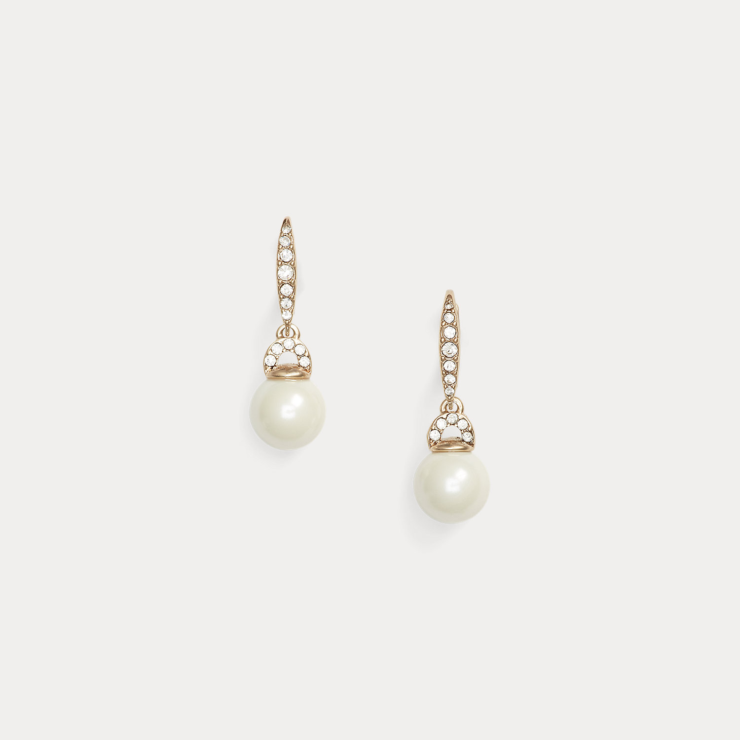 Gold-Tone Faux-Pearl Drop Earrings