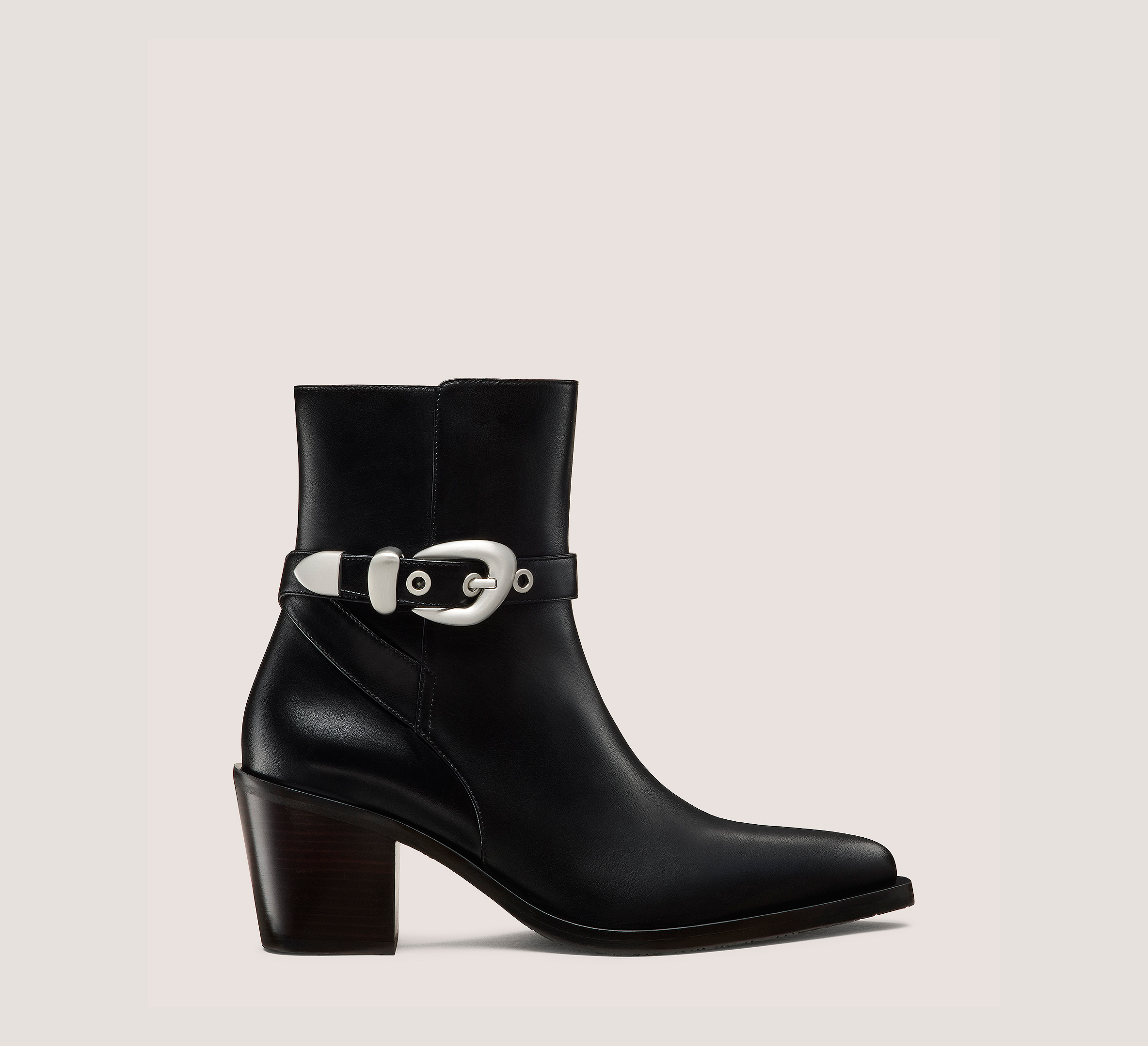 Maven Western Bootie, Black Smooth Leather, Size: 6 Medium