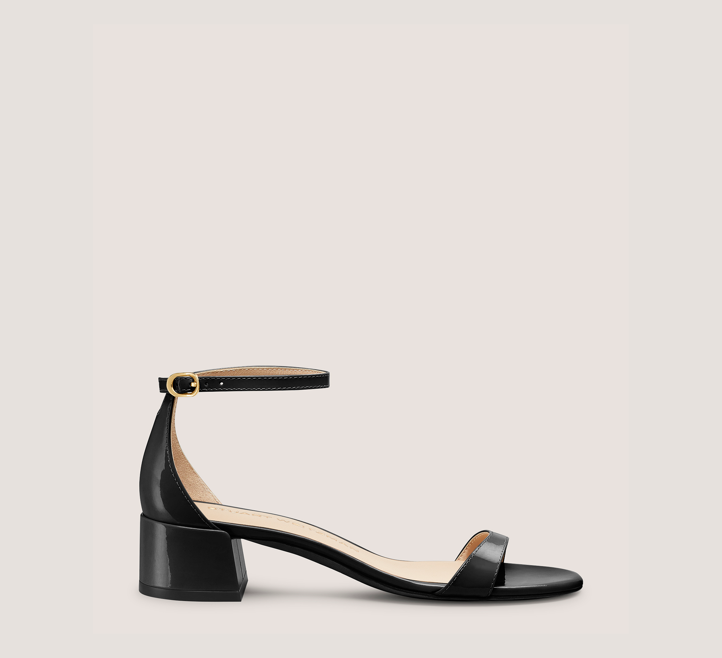 Nudist Block 35, Black Patent Leather, Size: 7 Narrow