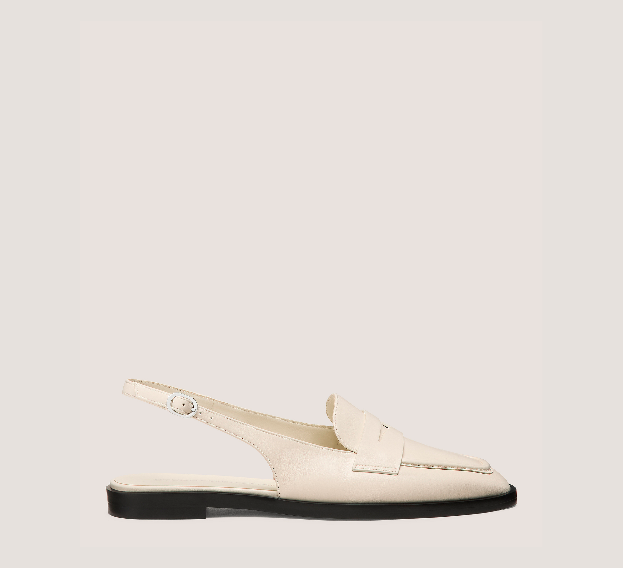 Ivy Slingback Loafer, Linen Smooth Leather, Size: 9 Medium