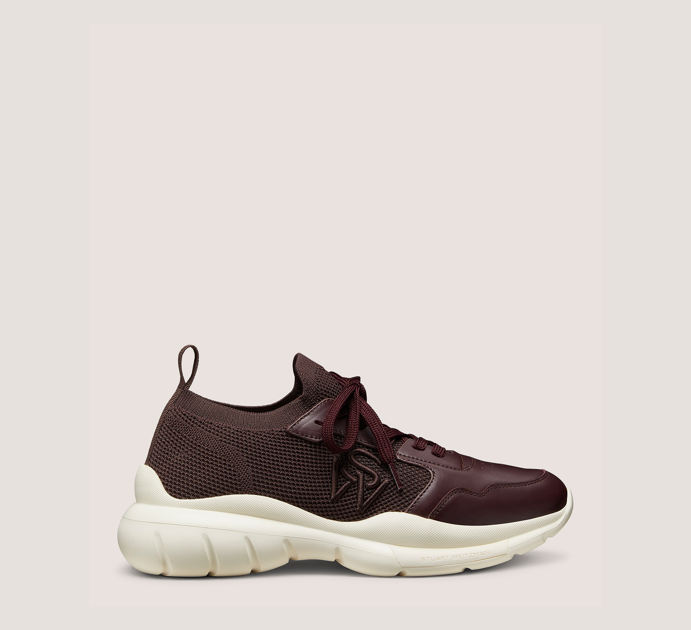 5050 Sneaker, Rosewood Leather/Knit Fabric, Size: 12 Medium