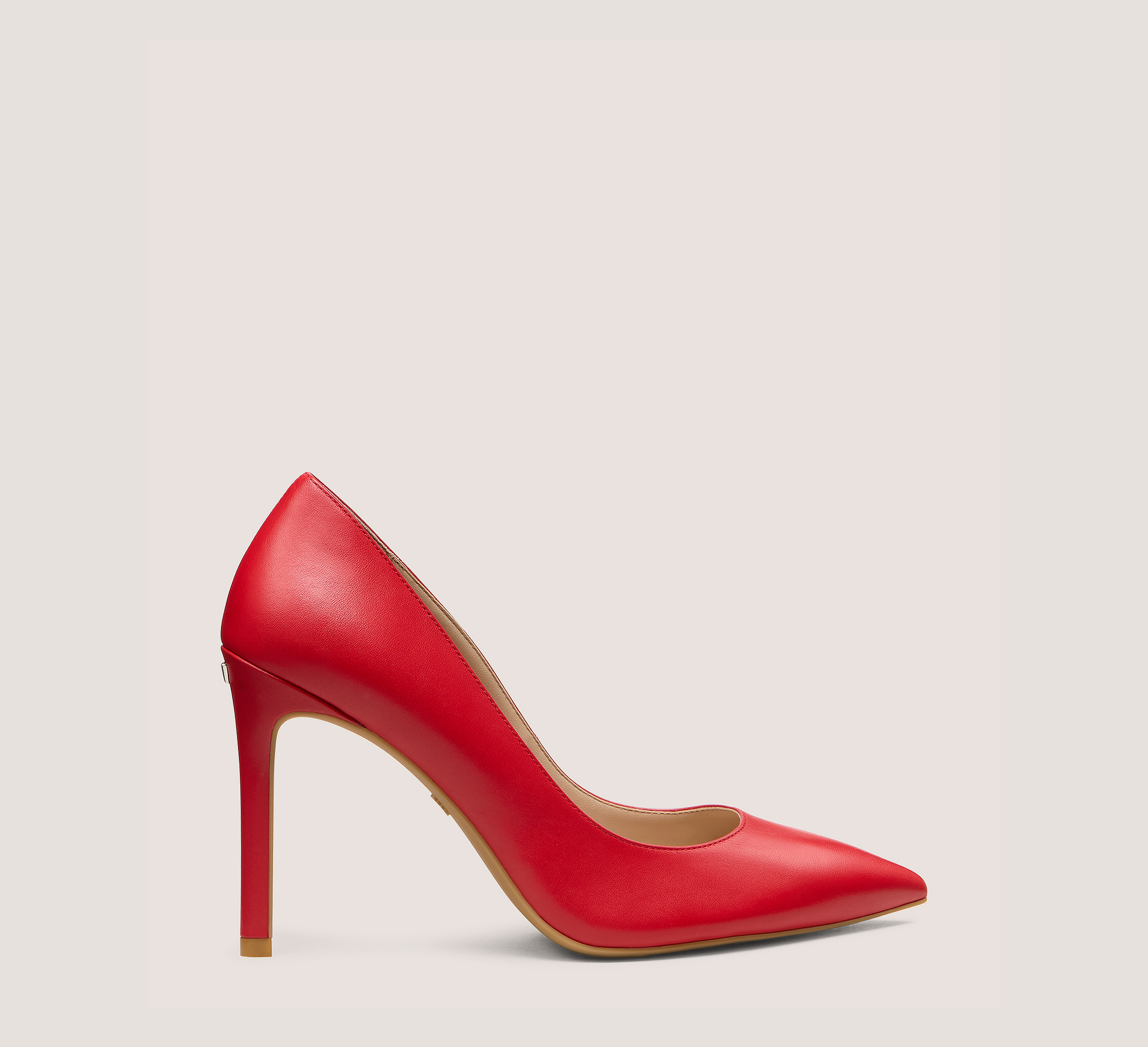 Dancer 95 Pump, Red Smooth Leather, Size: 7.5 Medium by Stuart Weitzman