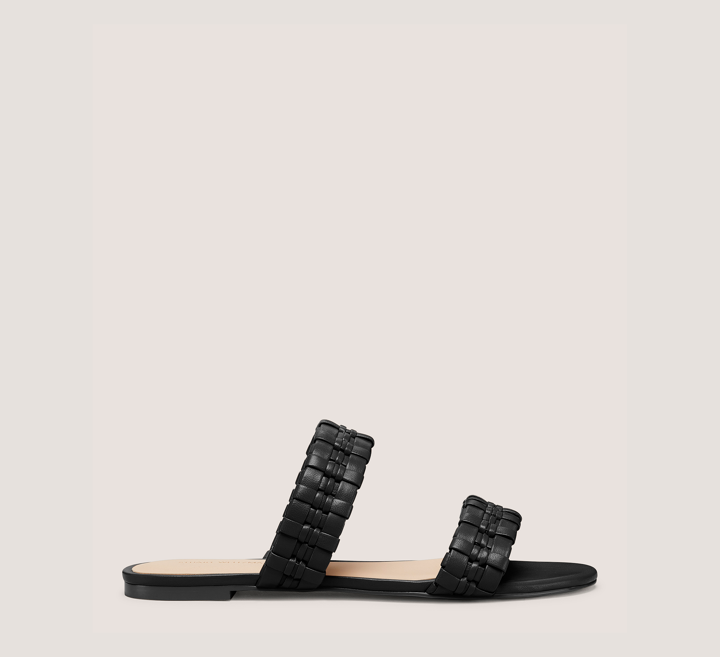 Venice Slide, Black Nappa Leather, Size: 6.5 Medium