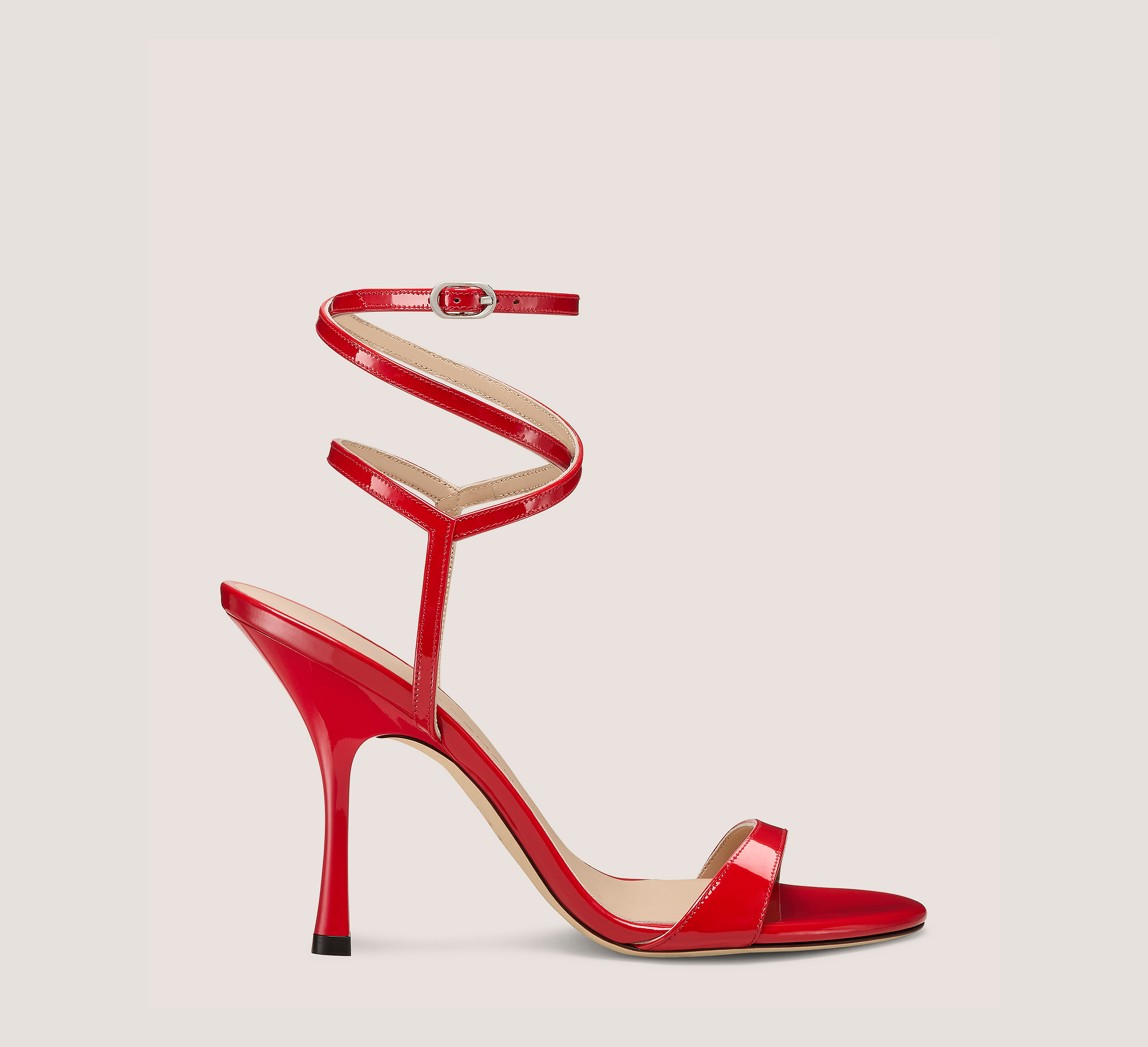 Nudist Wrap 100, Cherry Patent Leather, Size: 10 Medium