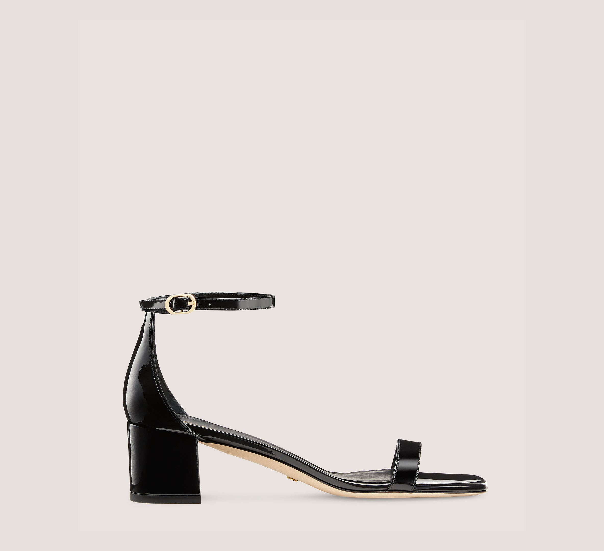 Simplecurve 50 Sandal, Black Patent Leather, Size: 6 Narrow