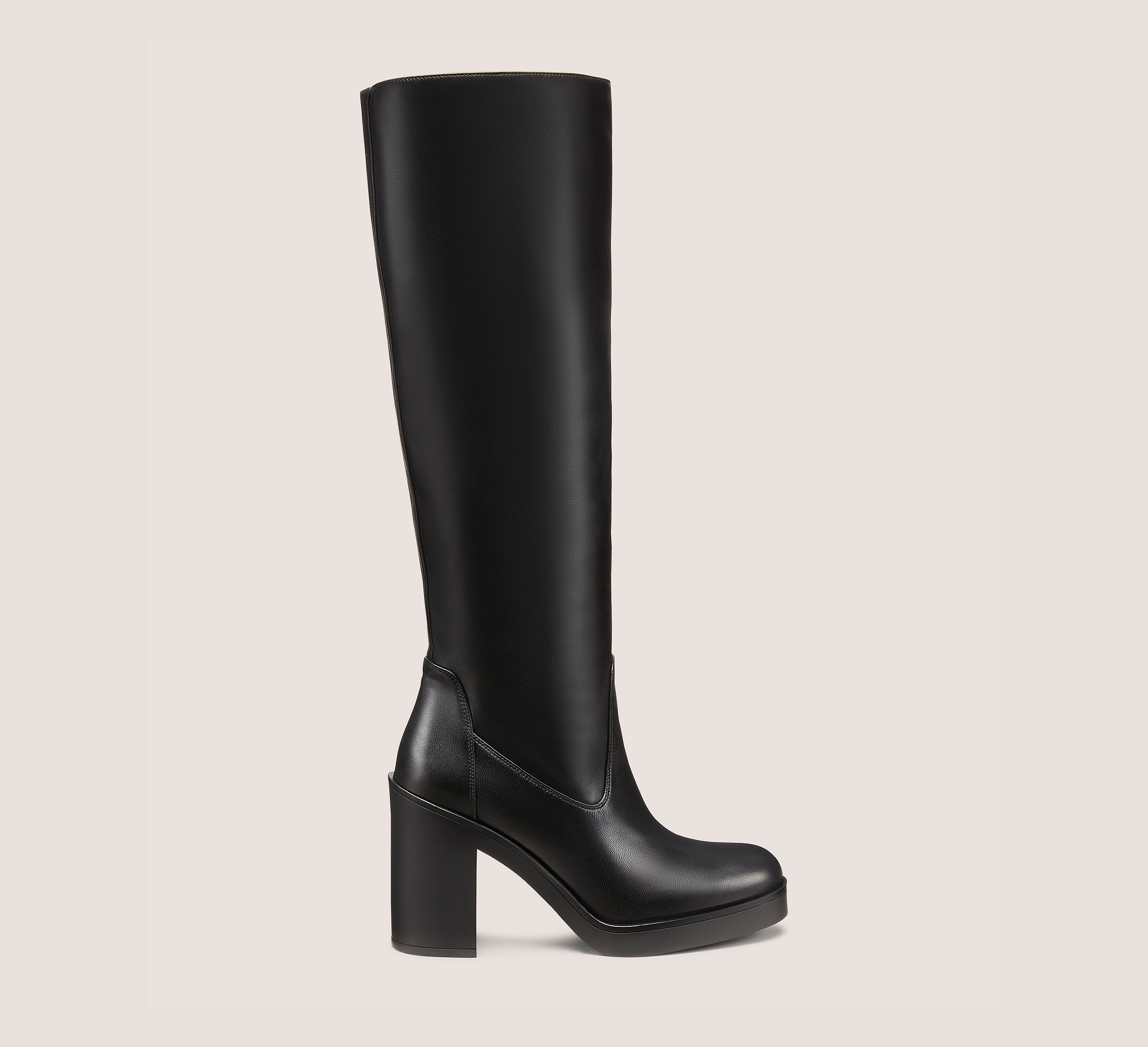 Bethenny 80 Boot, Black Nappa Leather, Size: 10.5 Medium