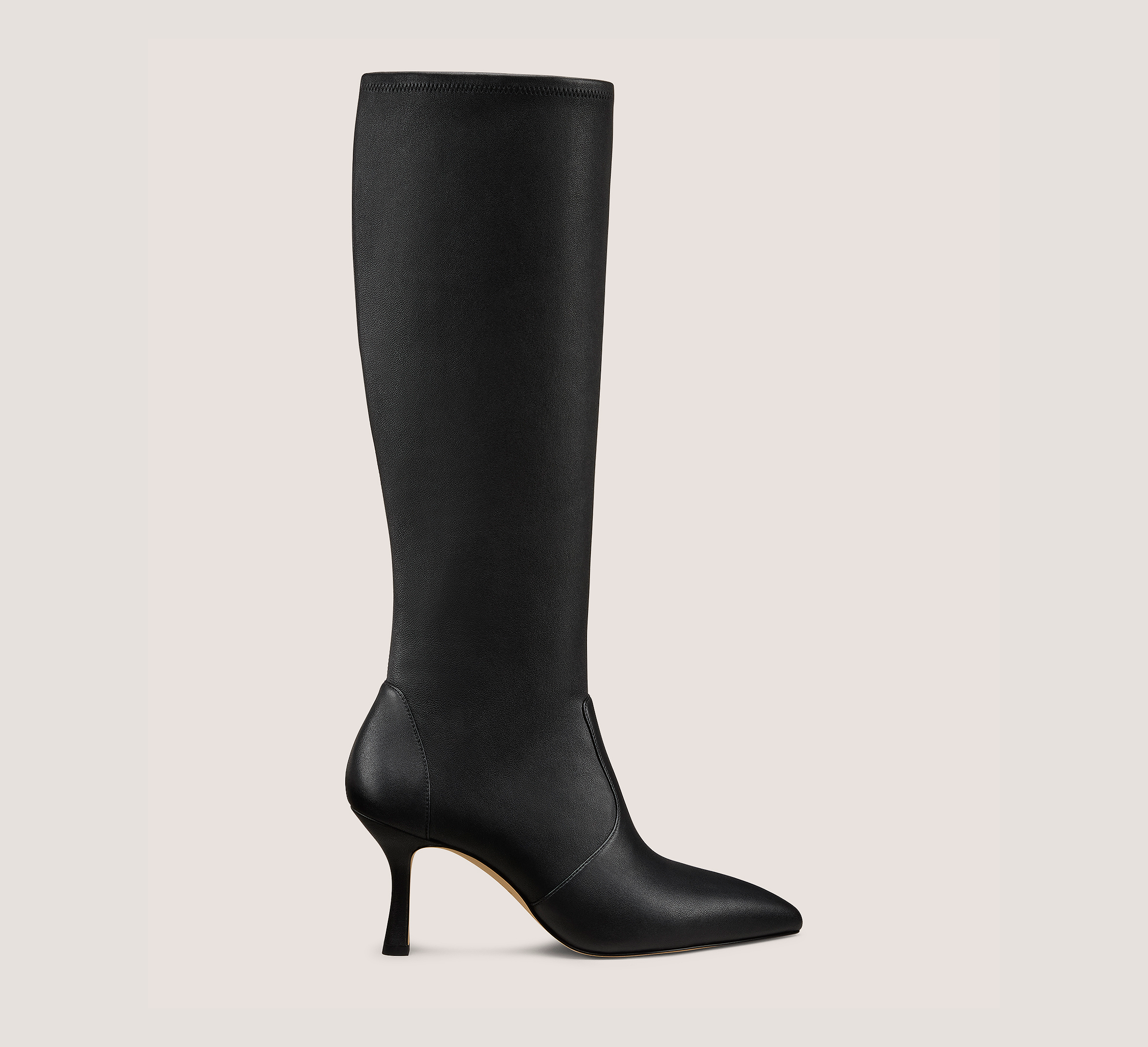 Valentina Boot 75, Black Stretch Nappa Leather, Size: 11.5 Medium